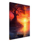 Canvas Wall Art - Solitary Sunset Serenade