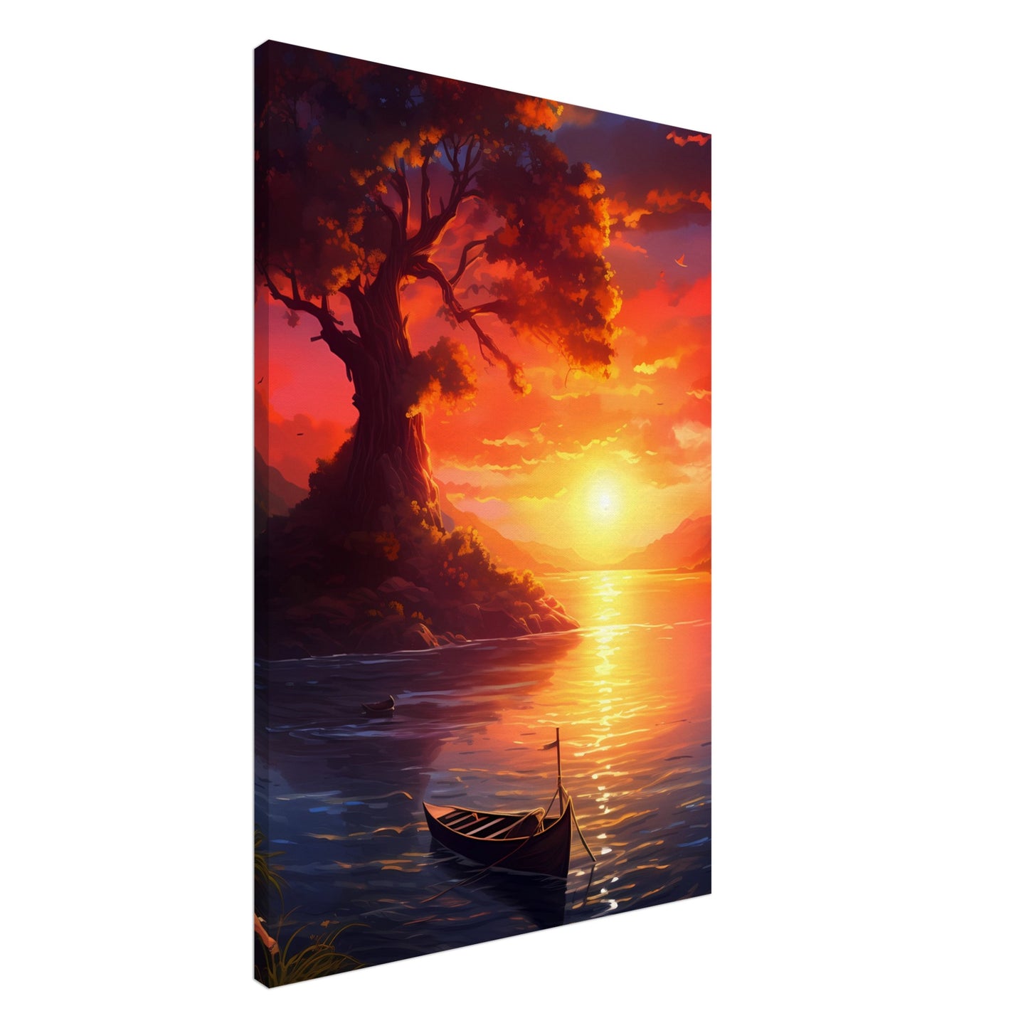 Canvas Wall Art - Solitary Sunset Serenade