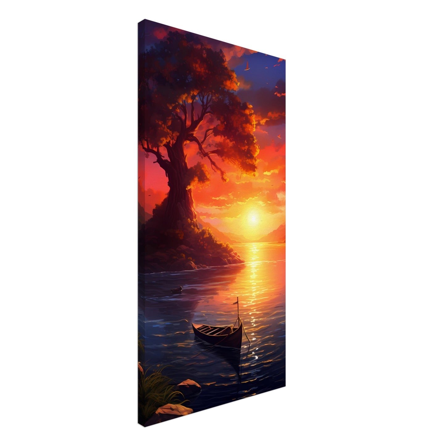 Canvas Wall Art - Solitary Sunset Serenade