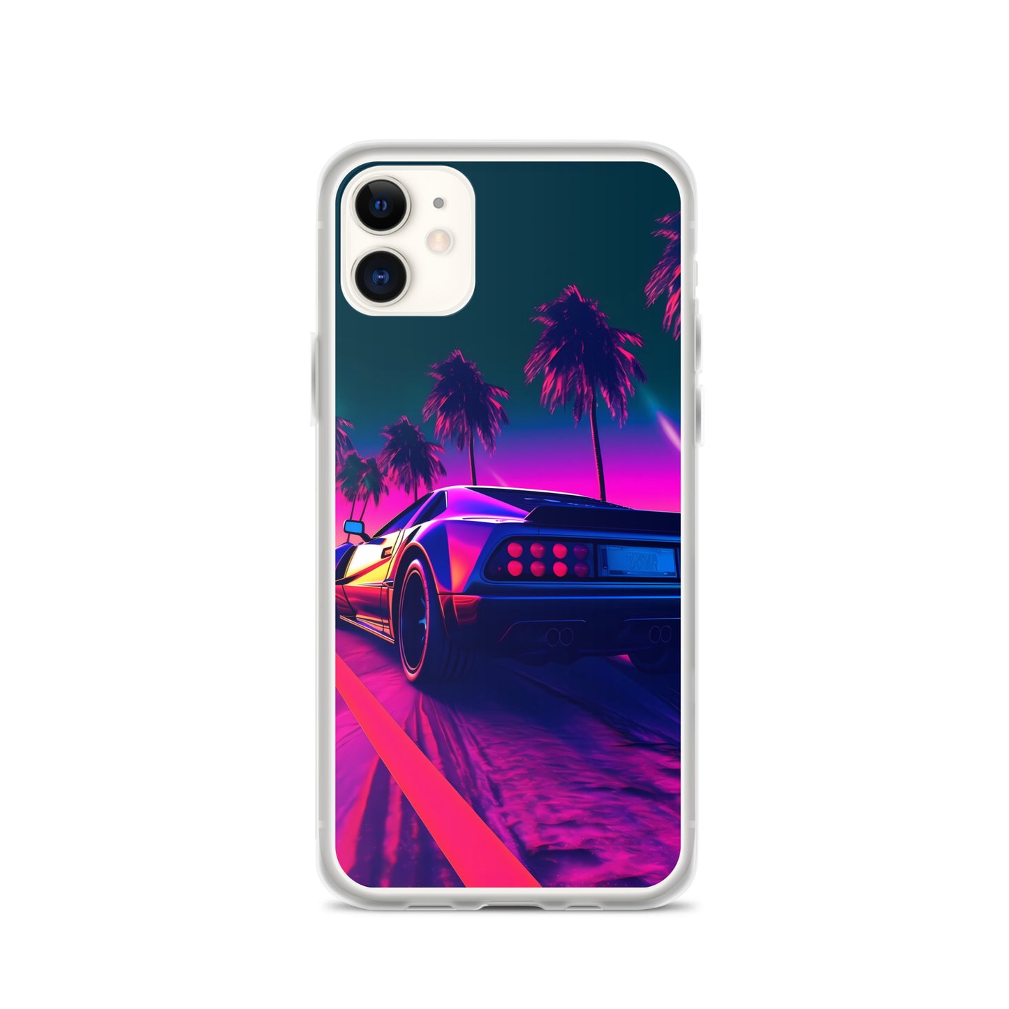 iPhone Case - Retrowave Neon Car