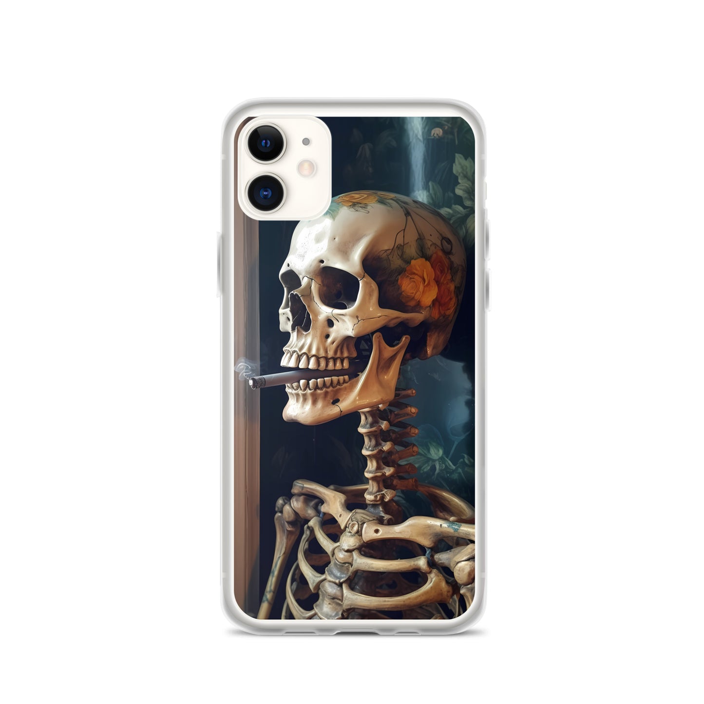 iPhone Case - Skull Flower Skeleton