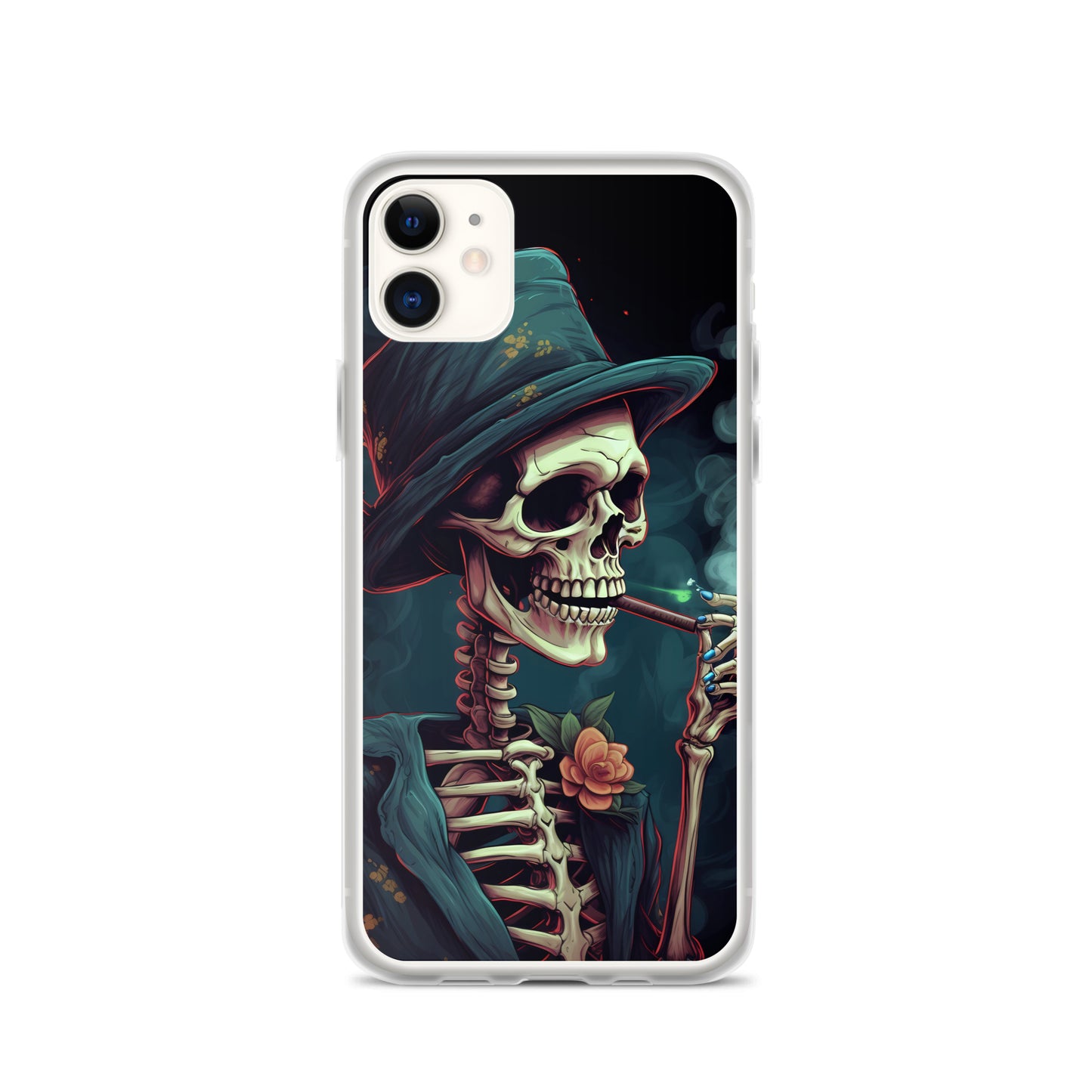 iPhone Case - Cryptidcore Skeleton Smoker