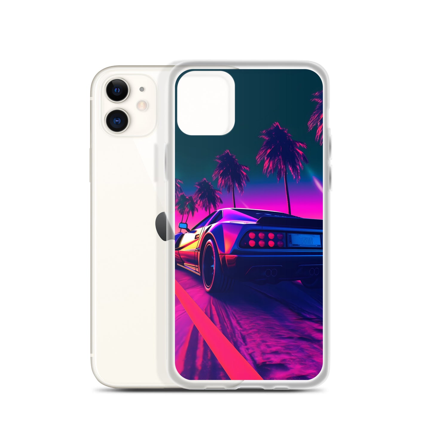 iPhone Case - Retrowave Neon Car