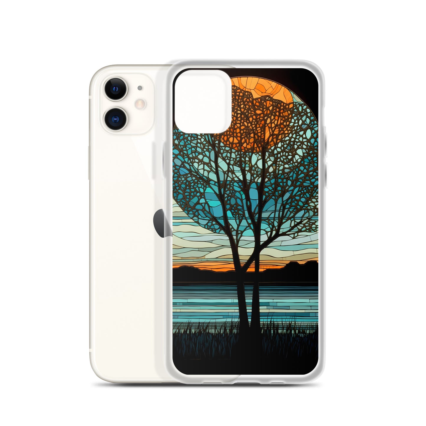 iPhone Case - Moon & Tree Stained Glass