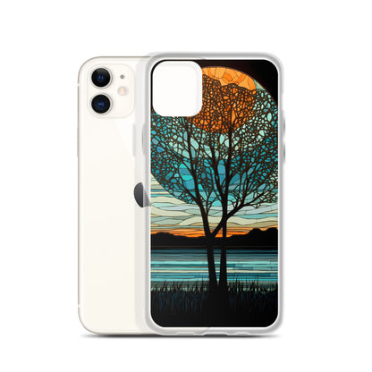 iPhone Case - Moon & Tree Stained Glass