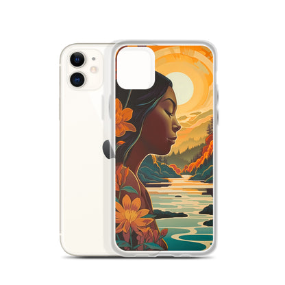 iPhone Case - Woman in Golden Landscape