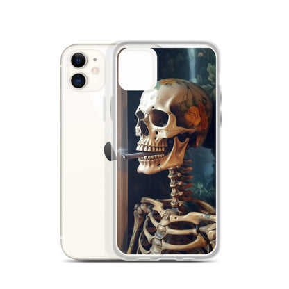 iPhone Case - Skull Flower Skeleton