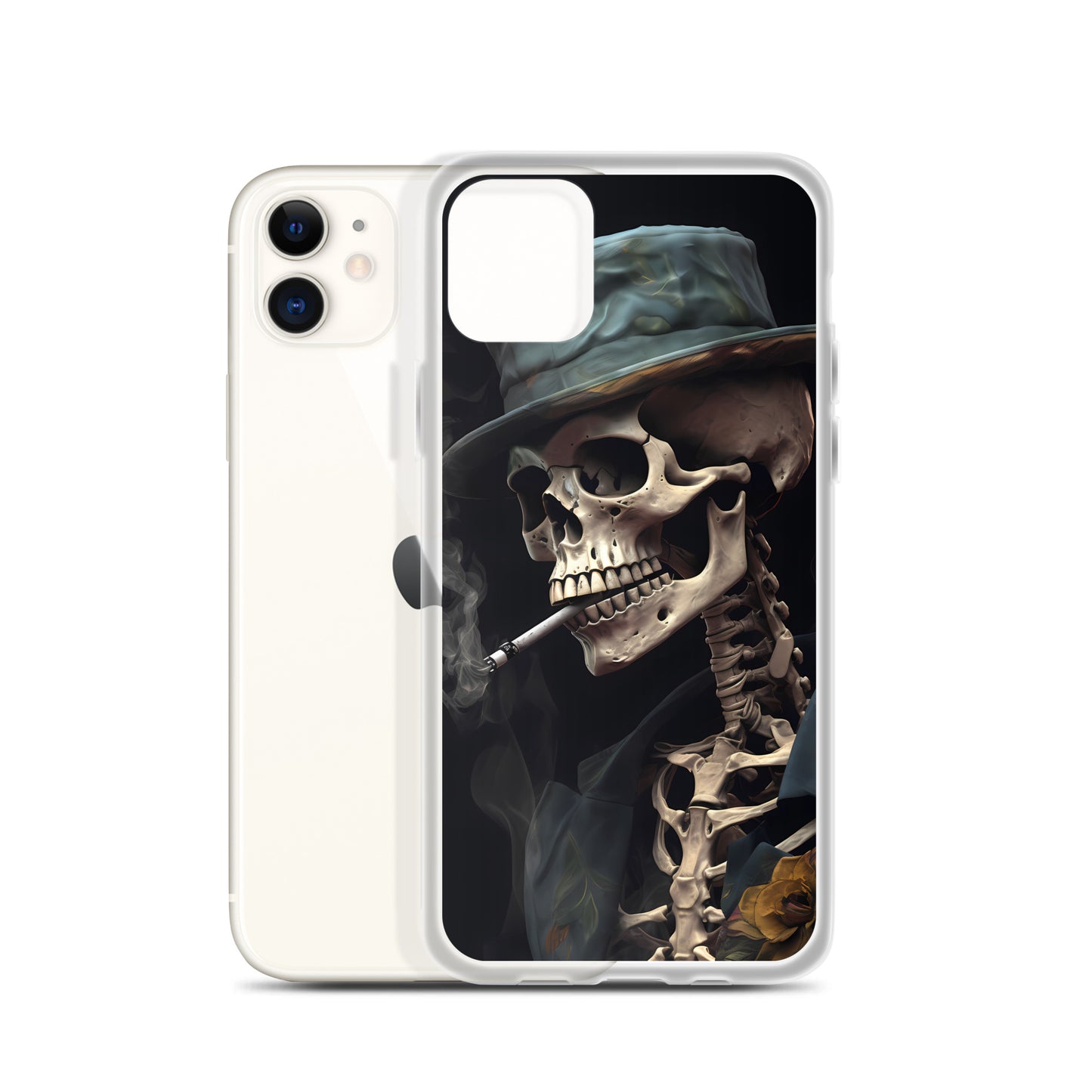 iPhone Case - Gentleman Smoking Skeleton