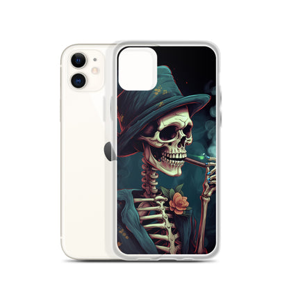 iPhone Case - Cryptidcore Skeleton Smoker