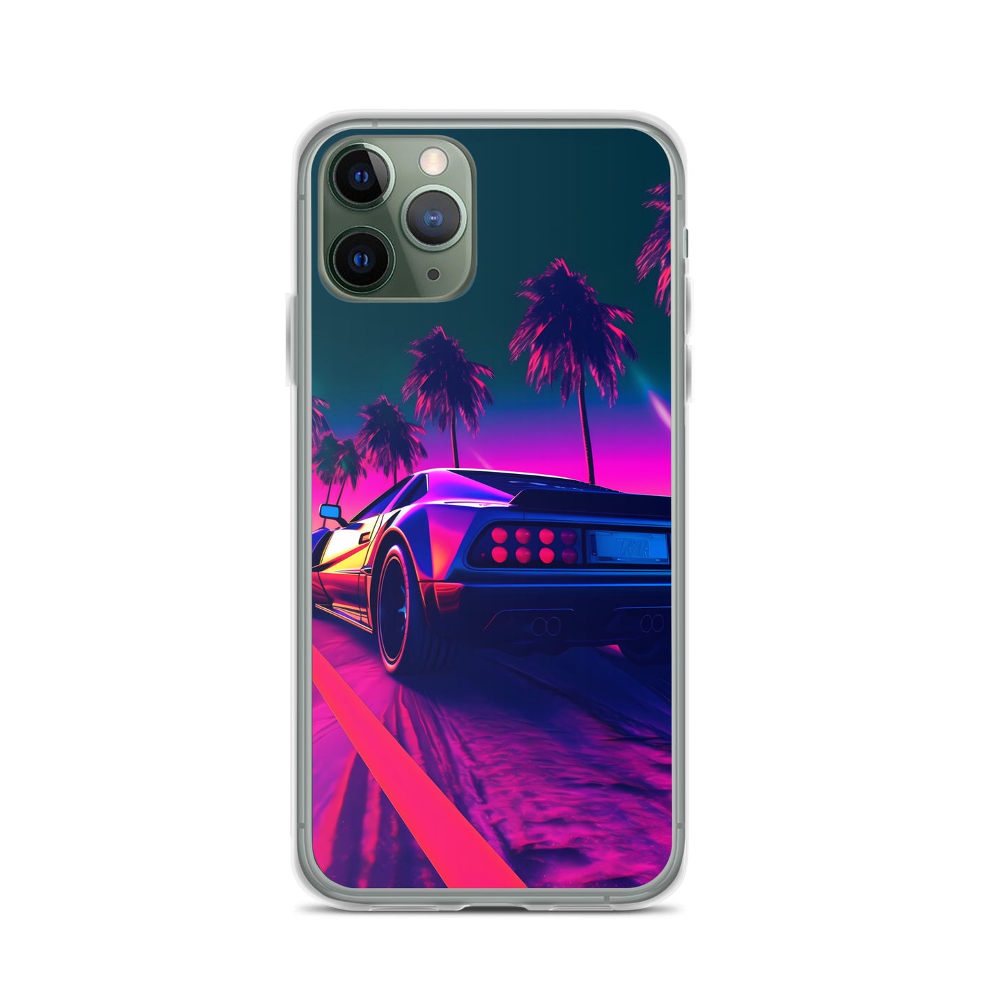 iPhone Case - Retrowave Neon Car