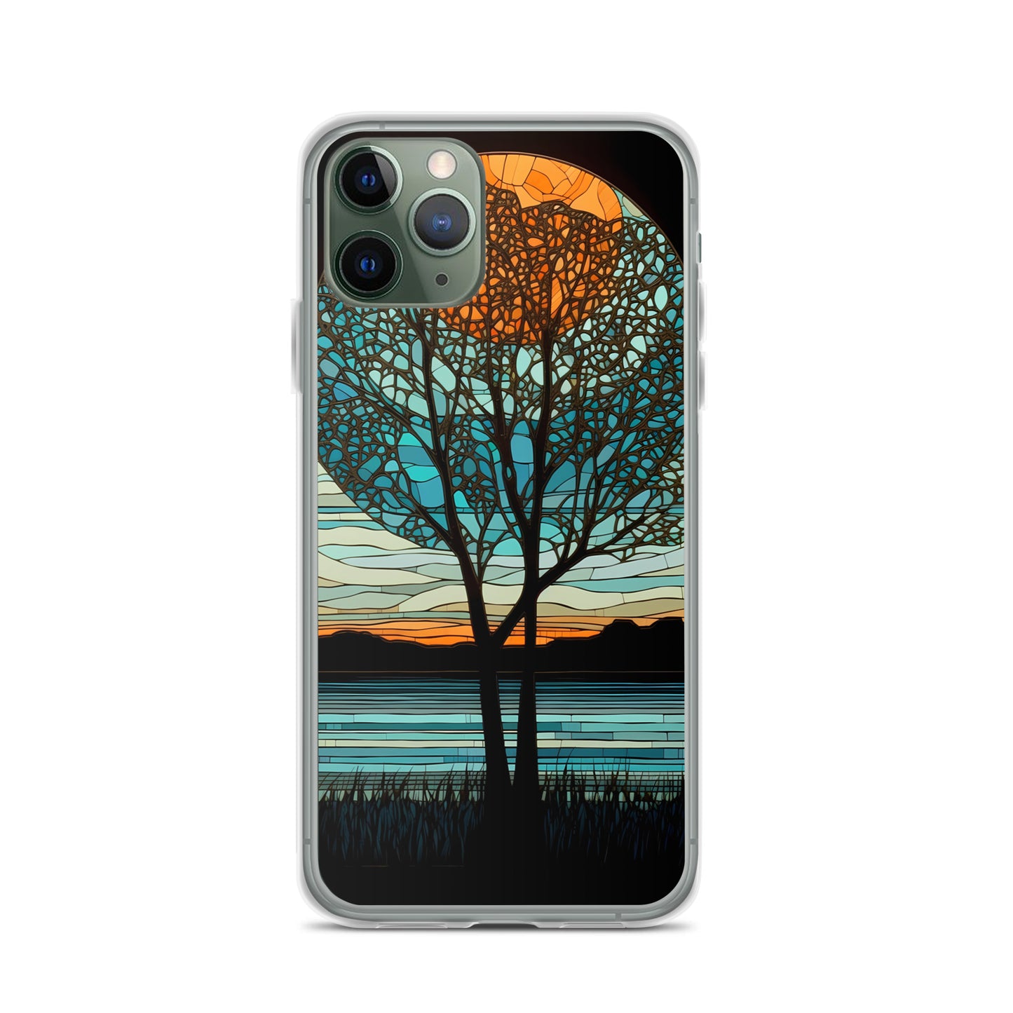 iPhone Case - Moon & Tree Stained Glass