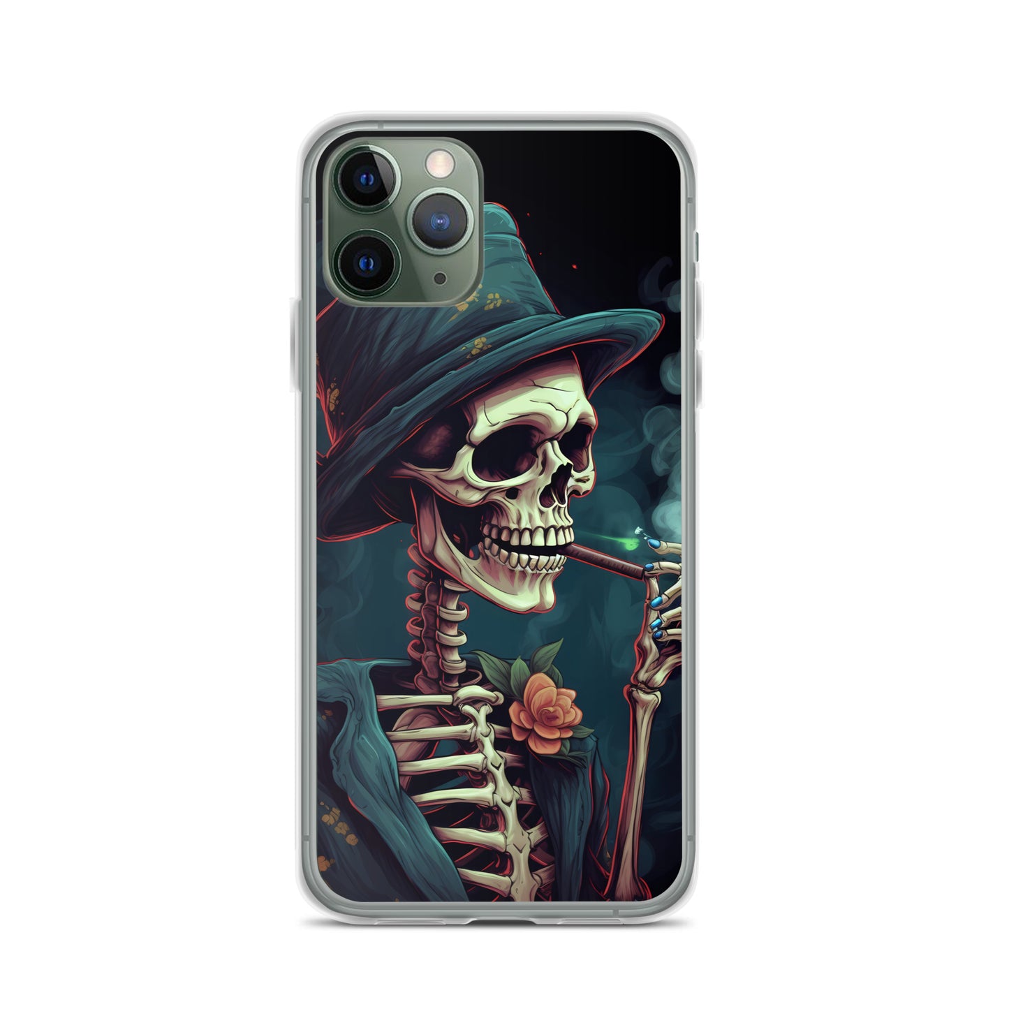 iPhone Case - Cryptidcore Skeleton Smoker