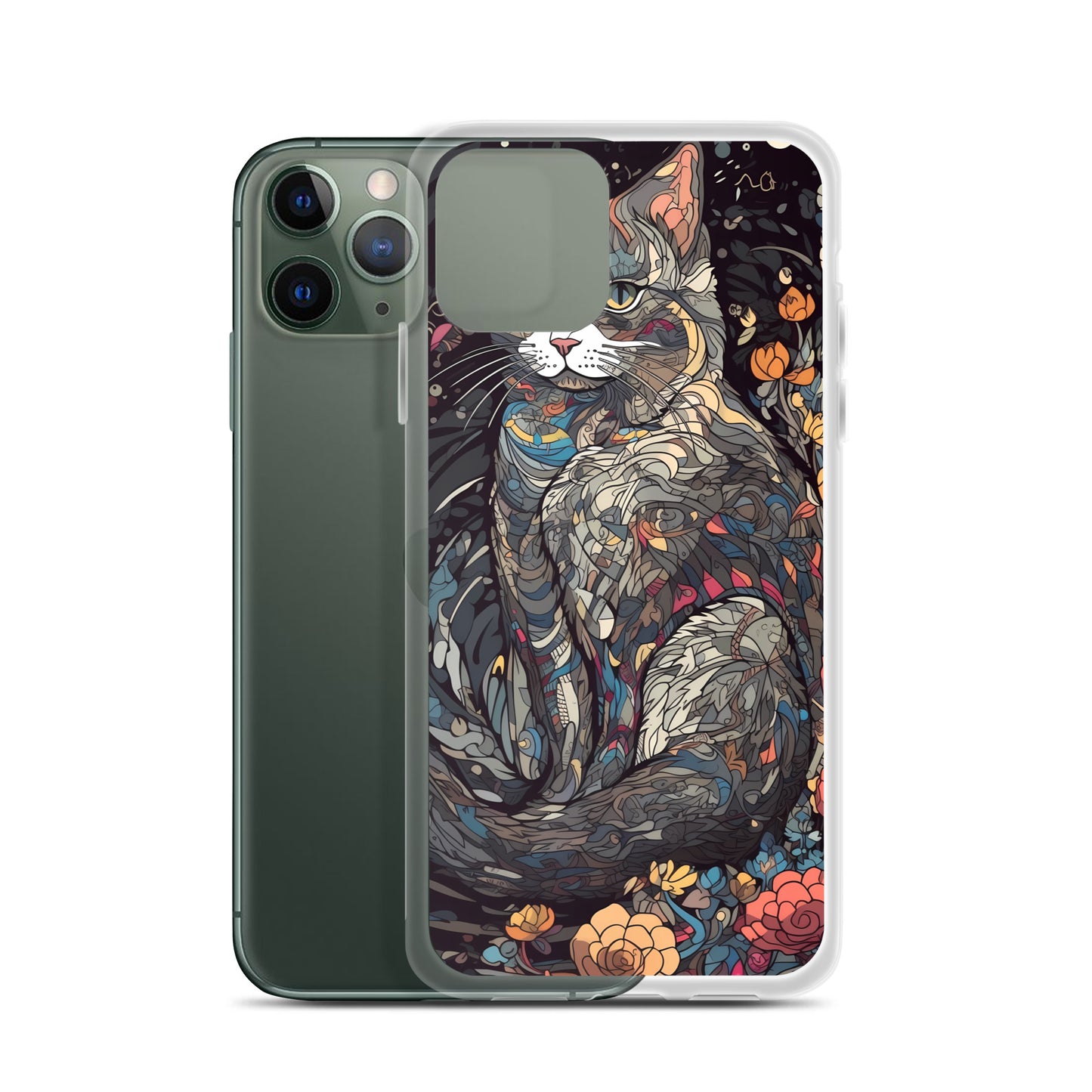 iPhone Case - Gray Cat Garden
