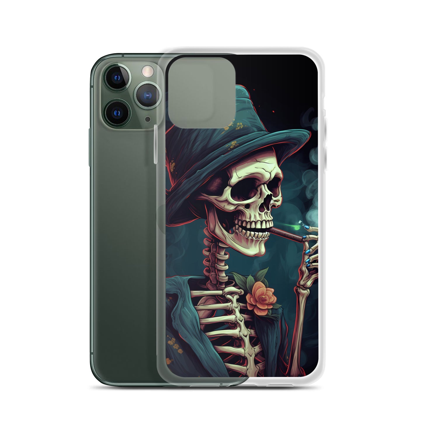 iPhone Case - Cryptidcore Skeleton Smoker