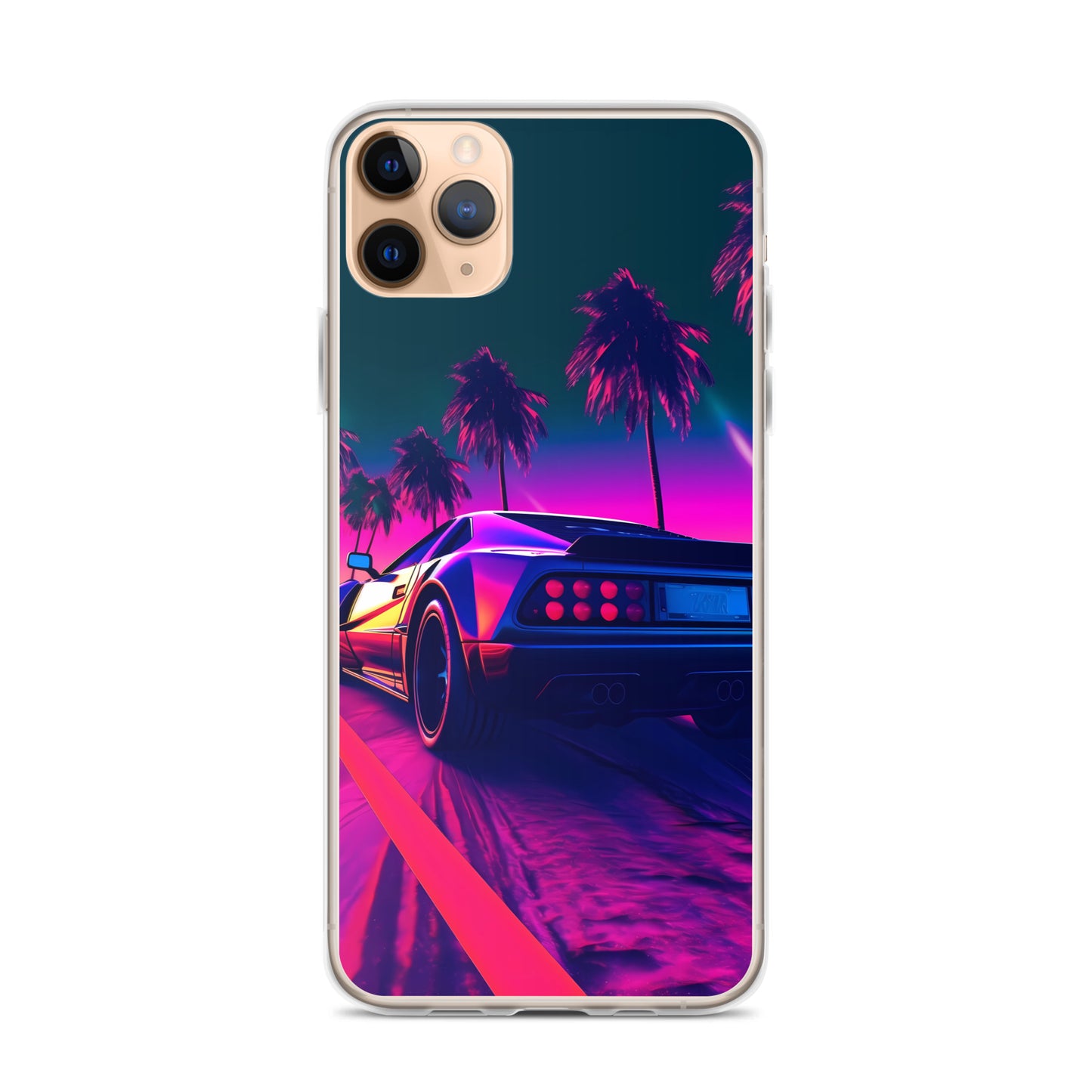 iPhone Case - Retrowave Neon Car