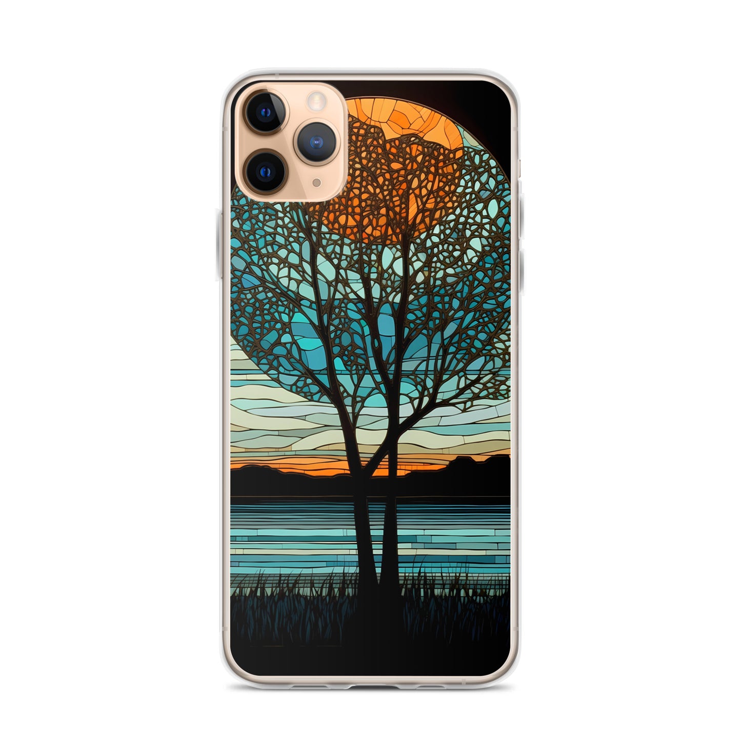 iPhone Case - Moon & Tree Stained Glass