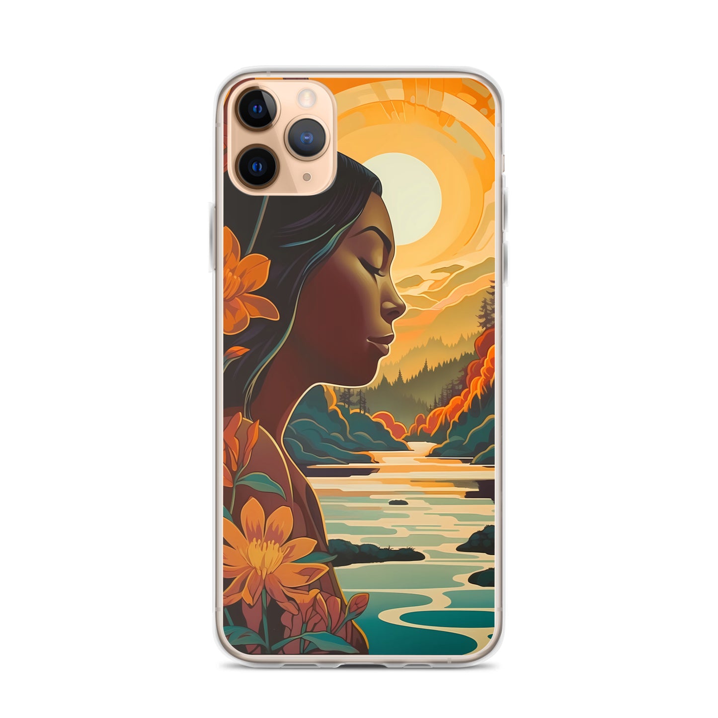 iPhone Case - Woman in Golden Landscape