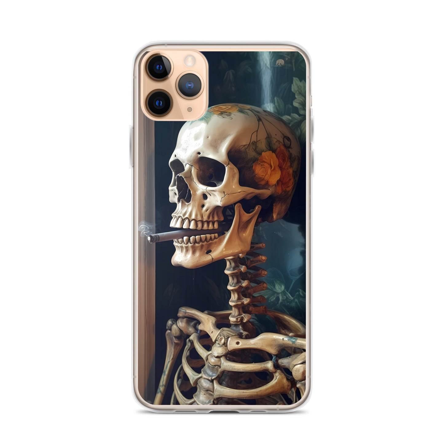 iPhone Case - Skull Flower Skeleton