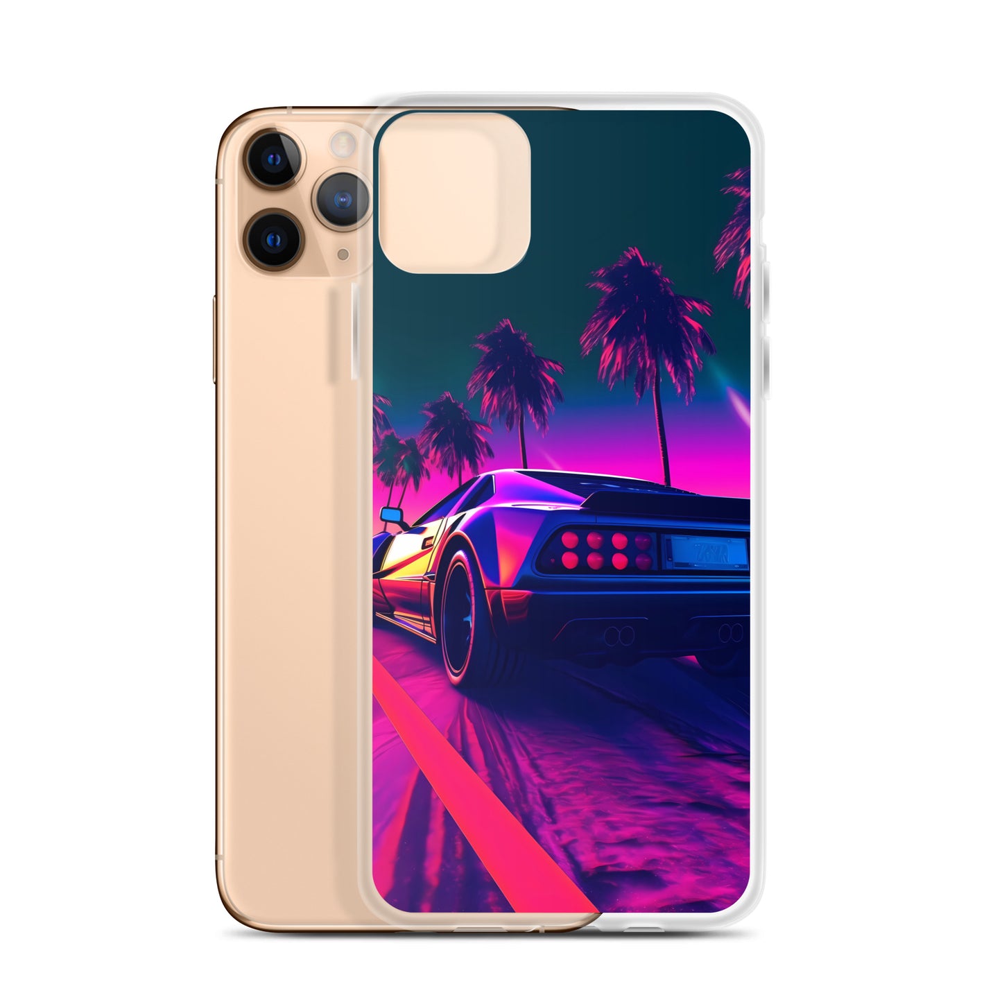 iPhone Case - Retrowave Neon Car