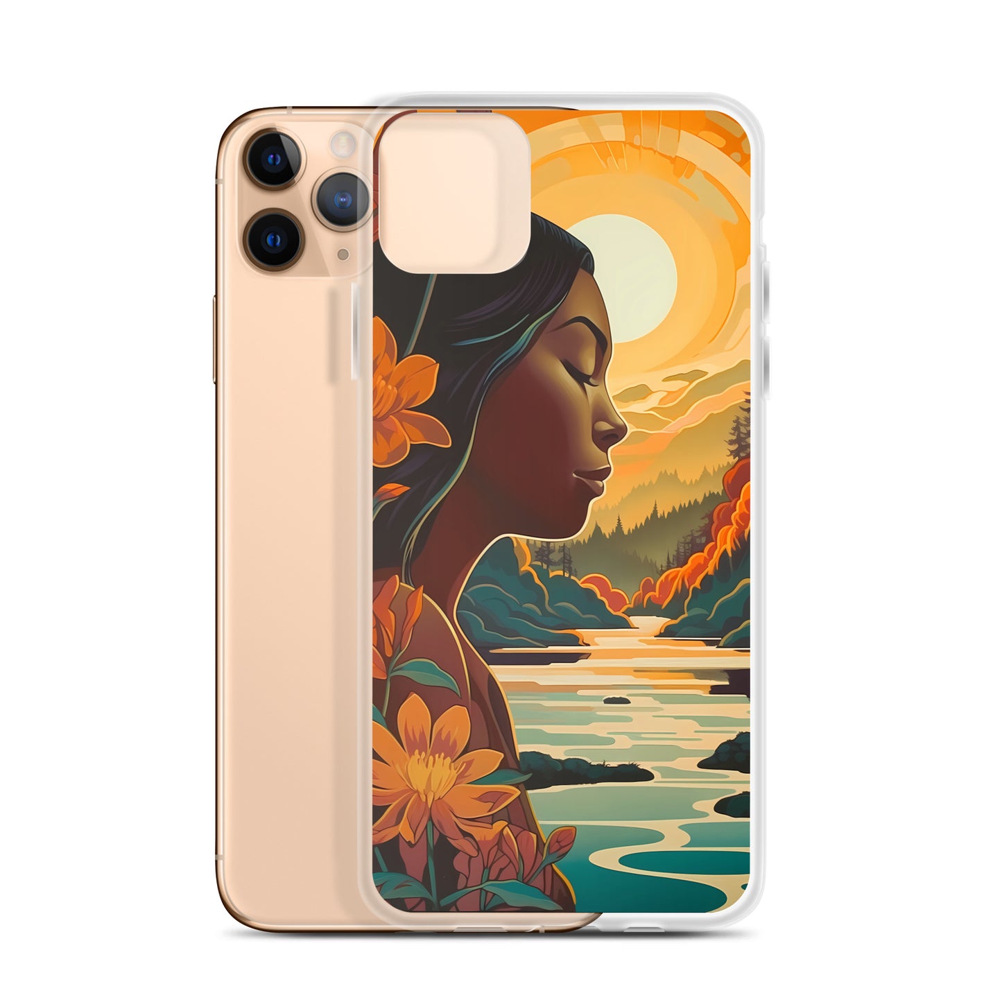 iPhone Case - Woman in Golden Landscape
