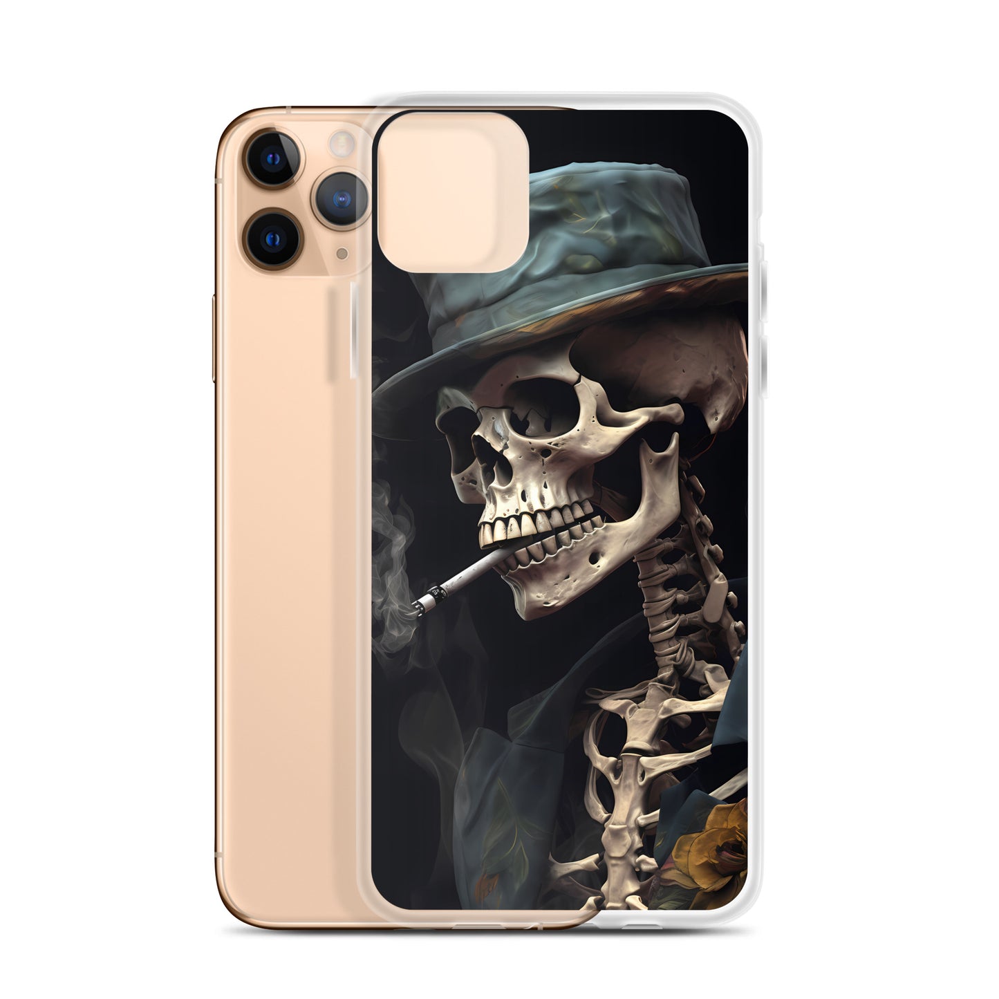 iPhone Case - Gentleman Smoking Skeleton