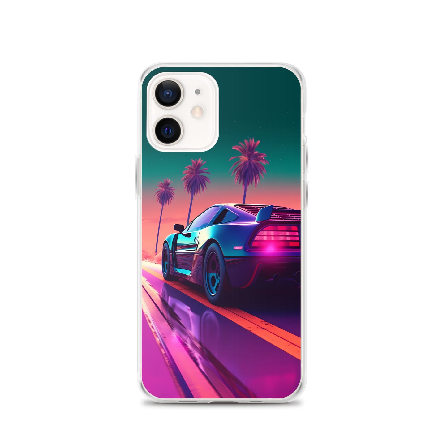 iPhone Case - Synthwave Sunset Sports Car