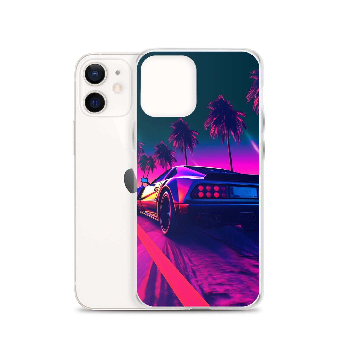 iPhone Case - Retrowave Neon Car