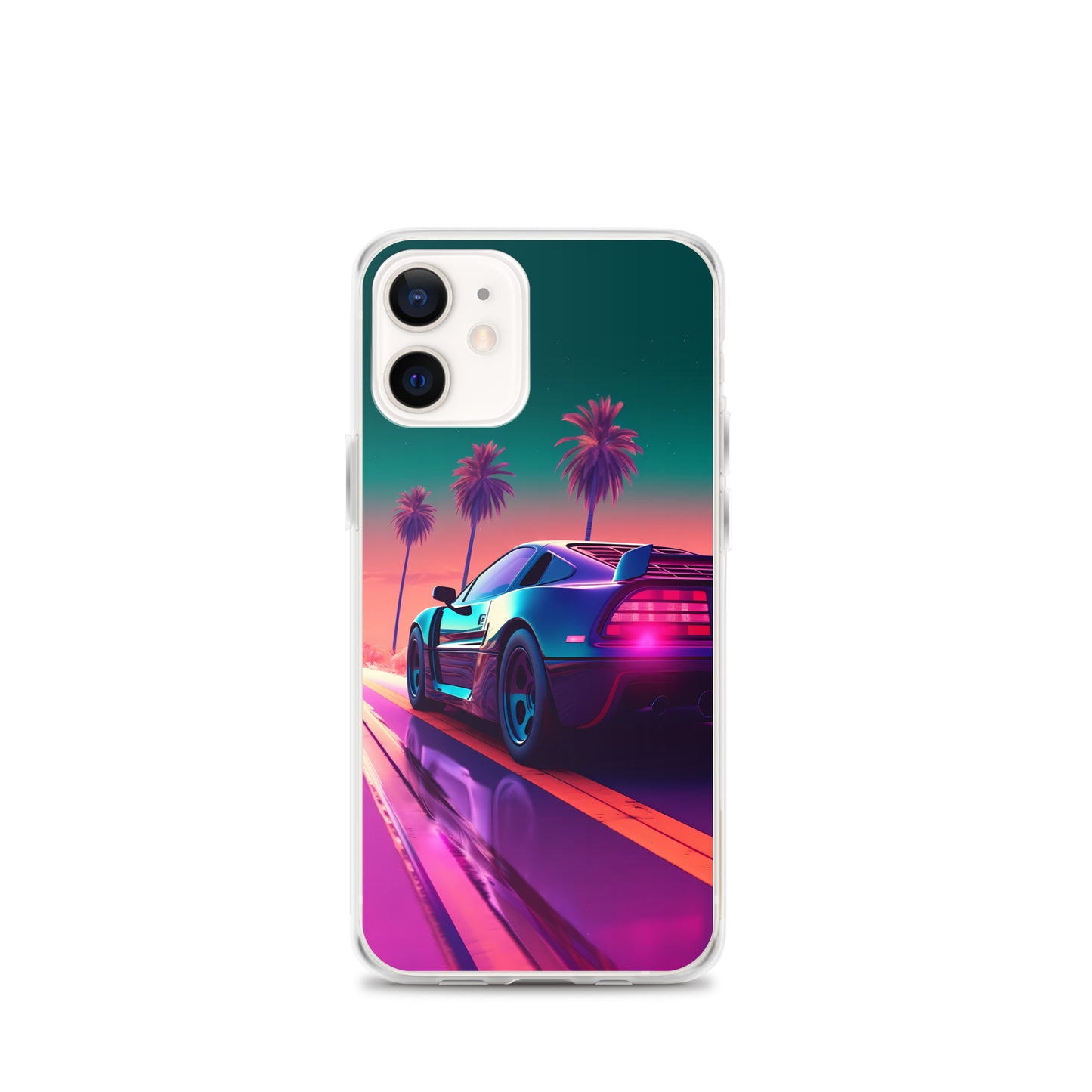 iPhone Case - Synthwave Sunset Sports Car