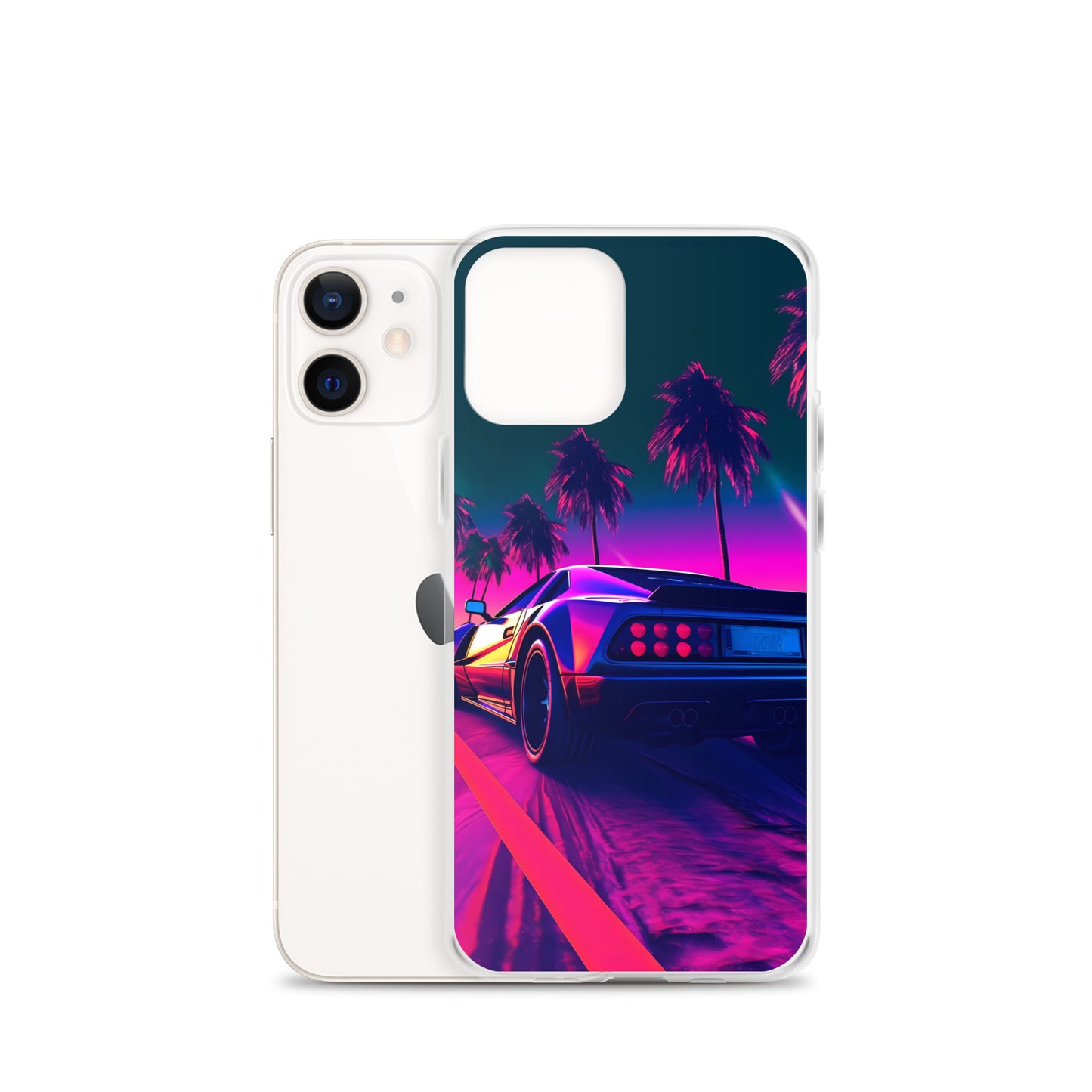 iPhone Case - Retrowave Neon Car
