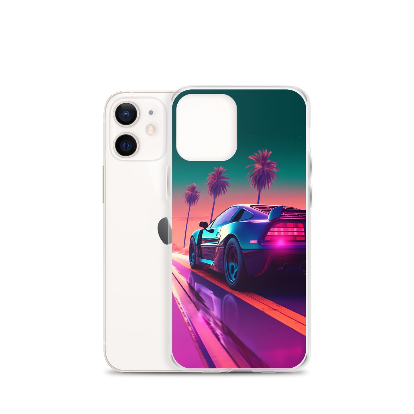 iPhone Case - Synthwave Sunset Sports Car