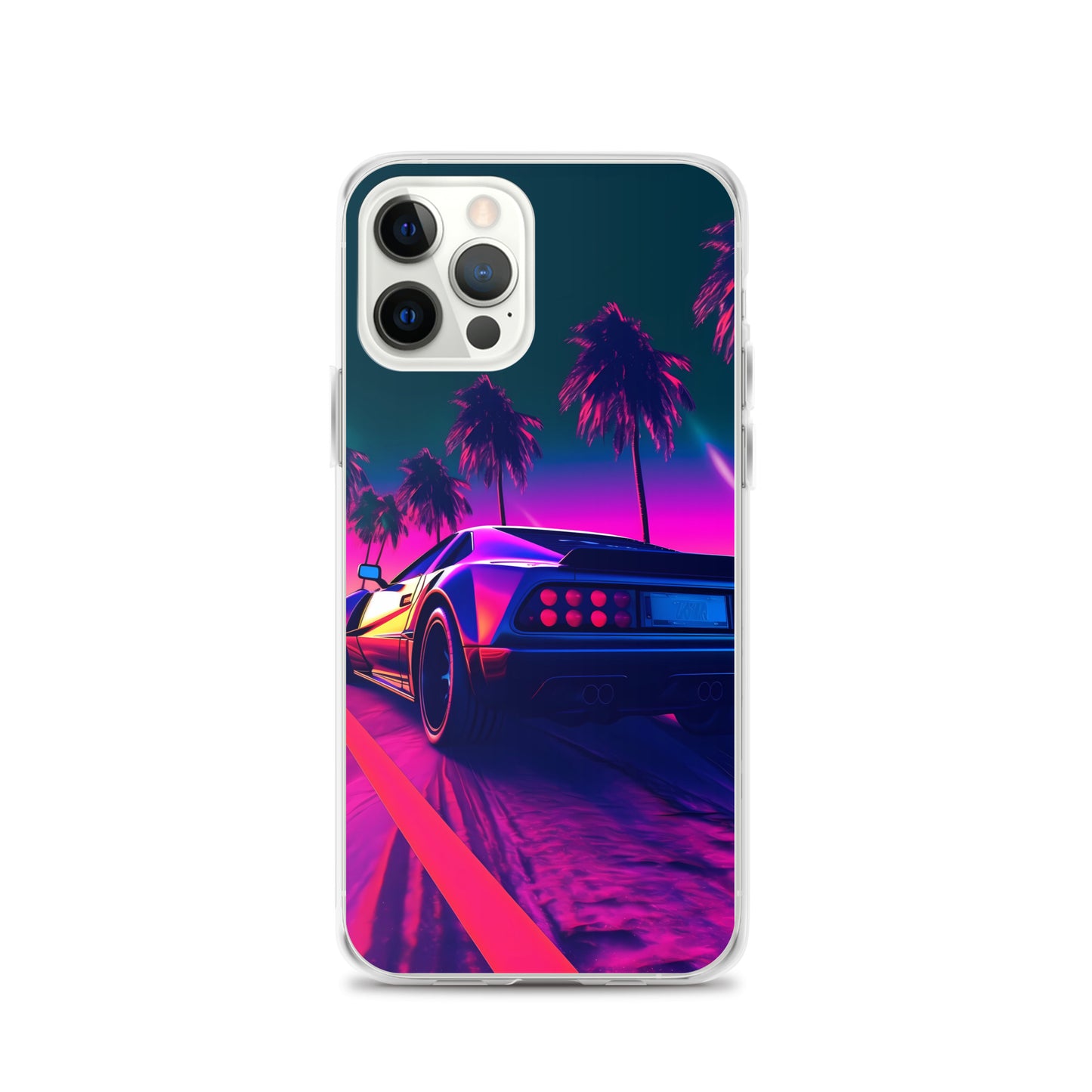 iPhone Case - Retrowave Neon Car