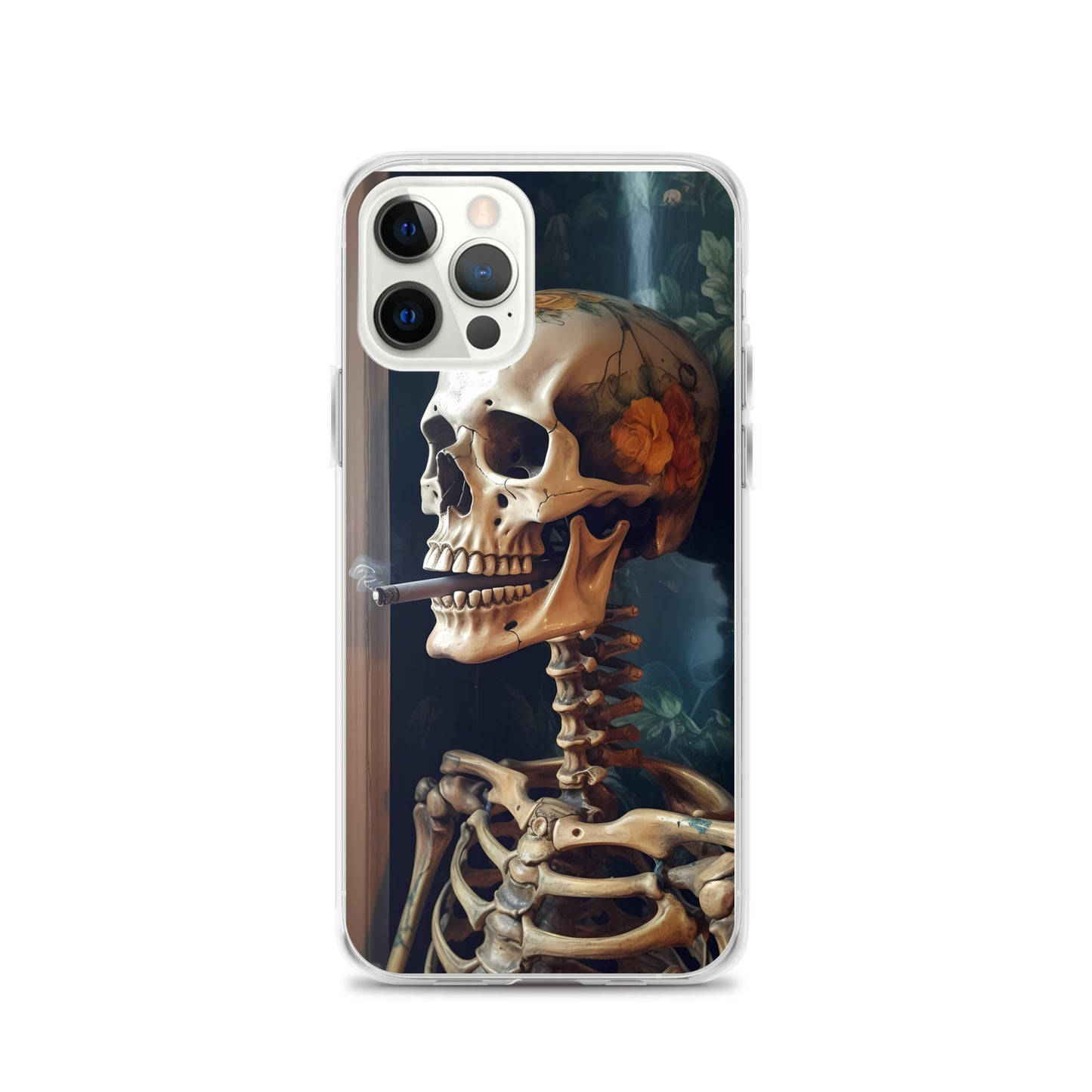 iPhone Case - Skull Flower Skeleton
