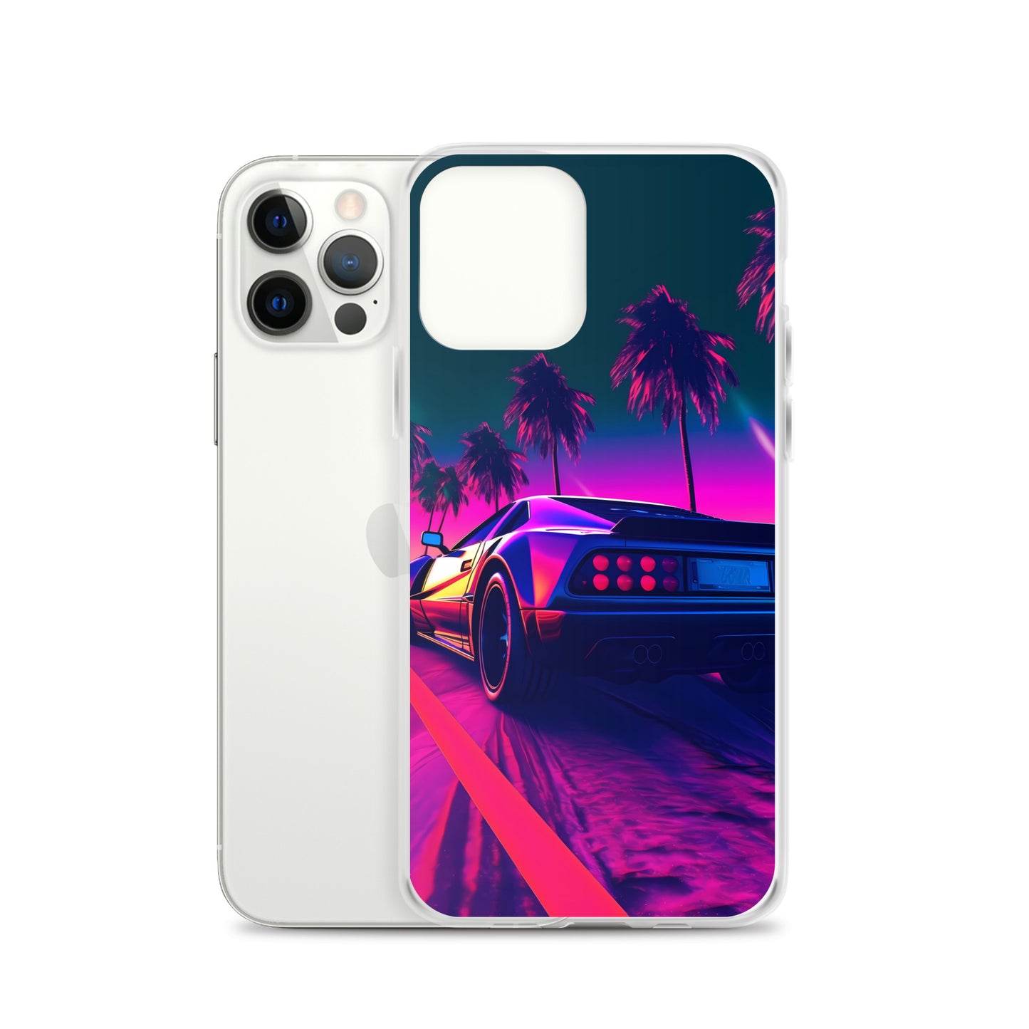 iPhone Case - Retrowave Neon Car