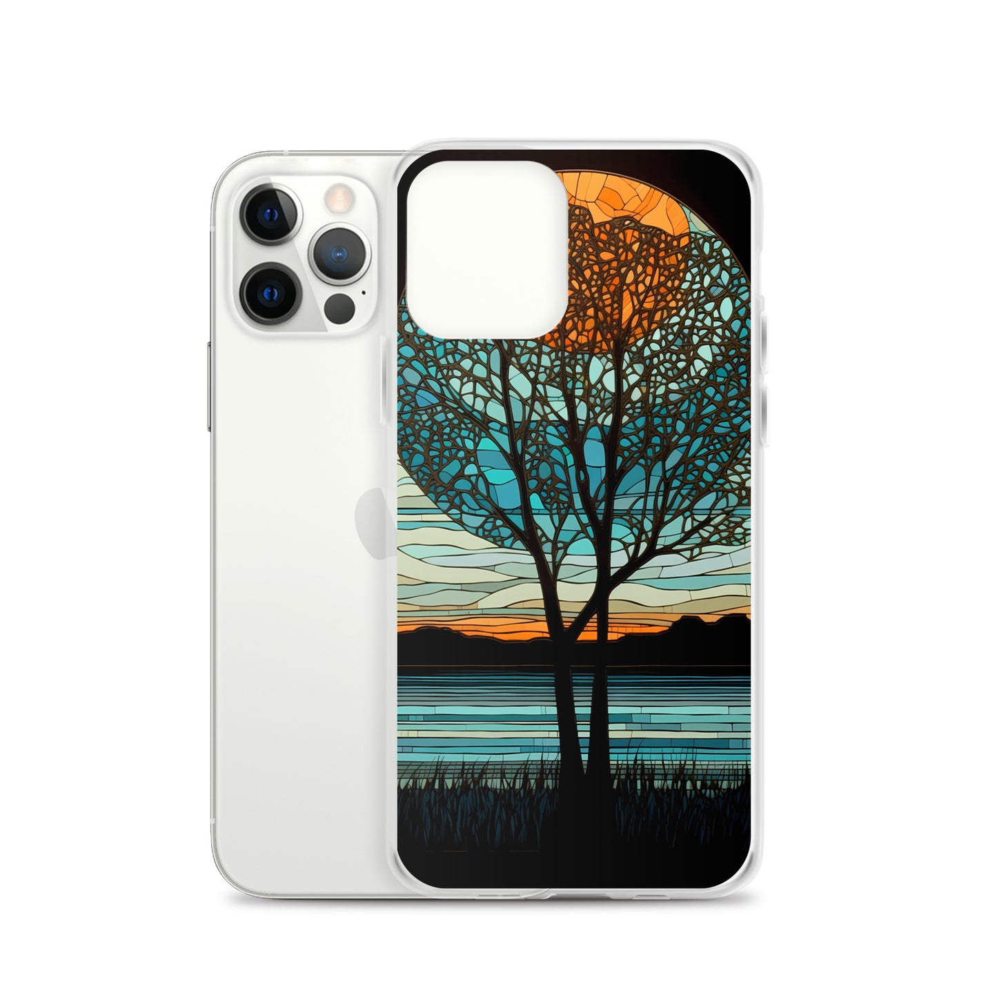 iPhone Case - Moon & Tree Stained Glass