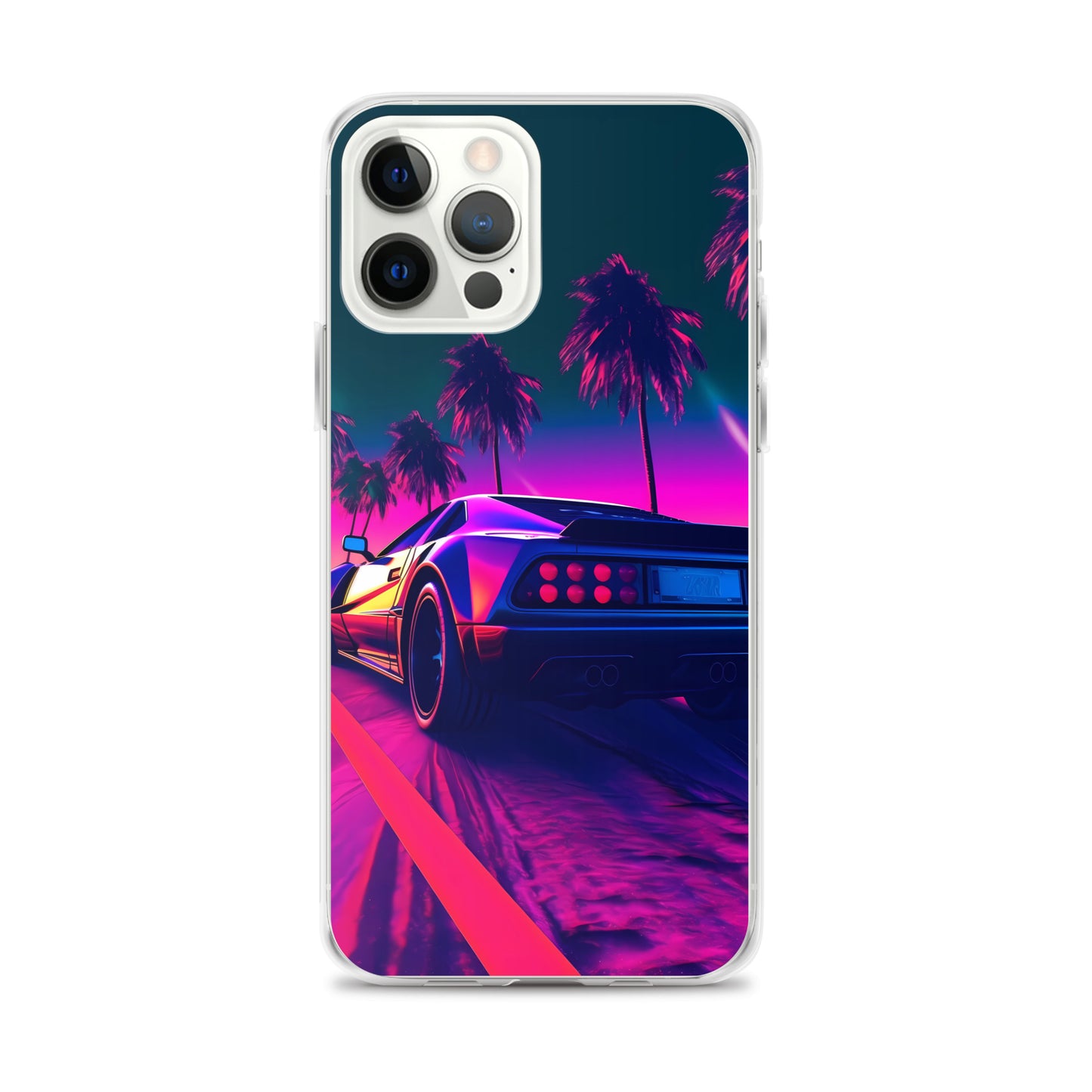 iPhone Case - Retrowave Neon Car