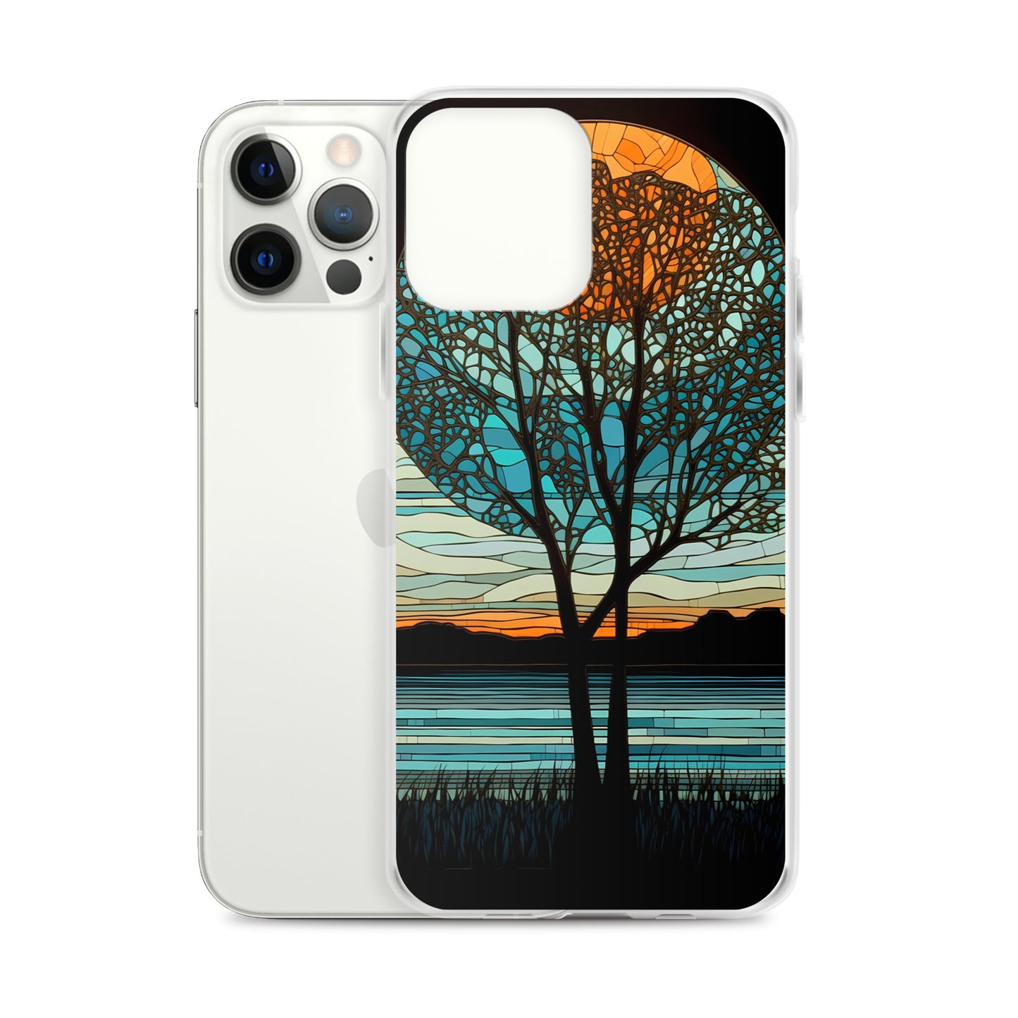 iPhone Case - Moon & Tree Stained Glass
