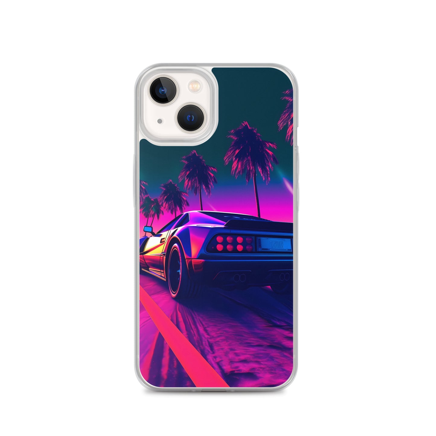 iPhone Case - Retrowave Neon Car