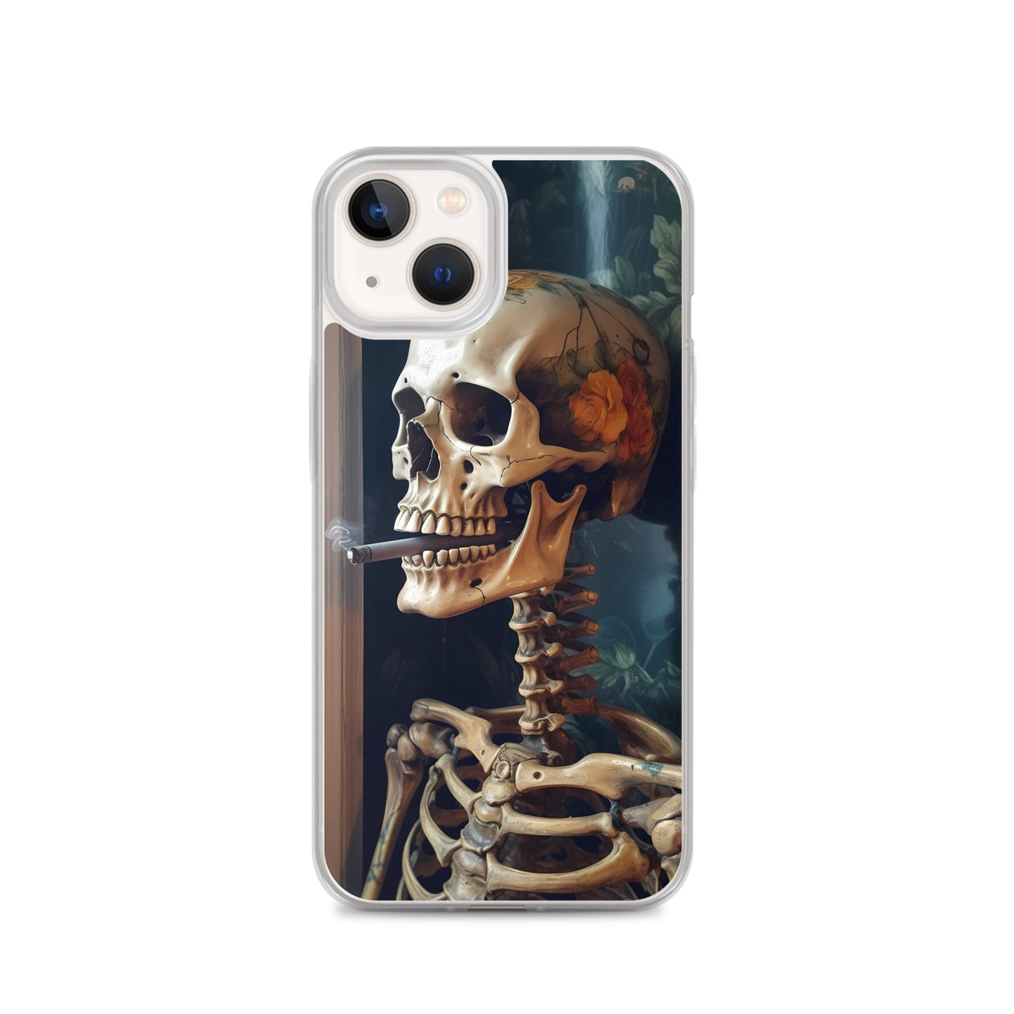 iPhone Case - Skull Flower Skeleton