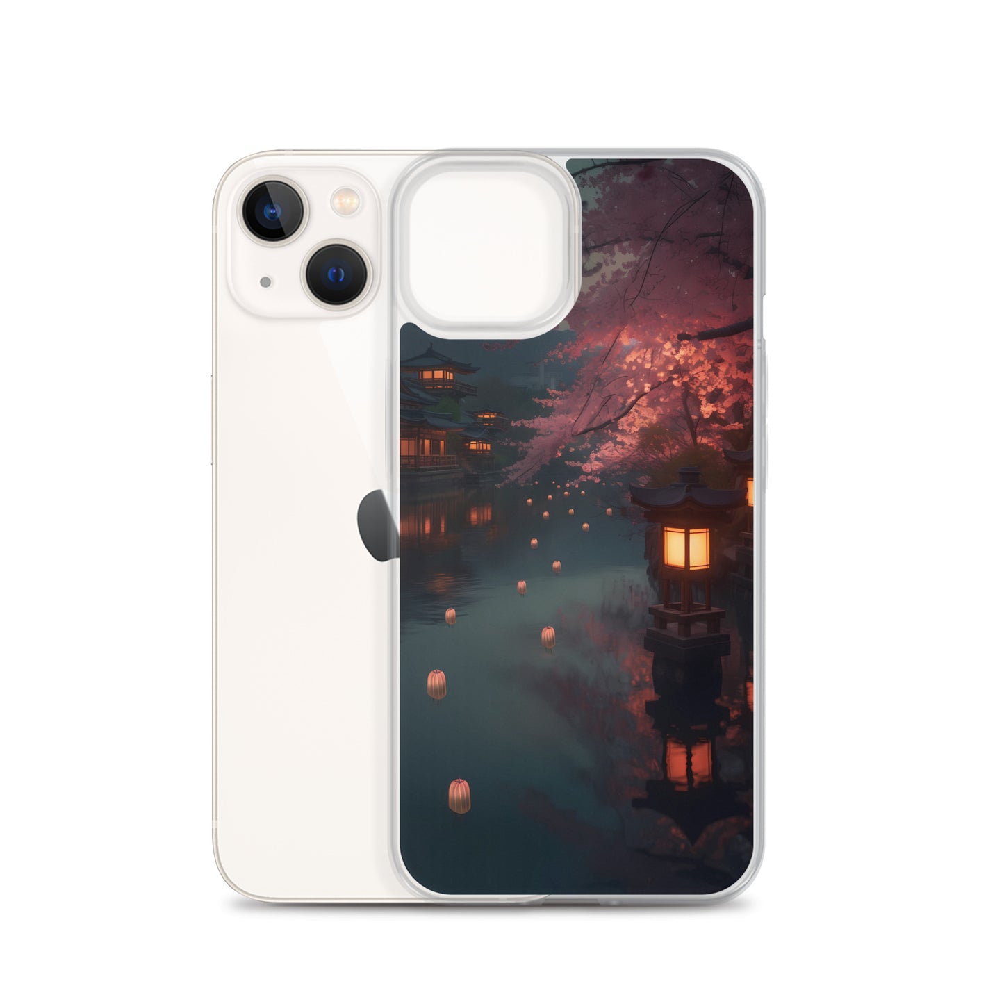 iPhone Case - Cherry Blossoms and Lanterns