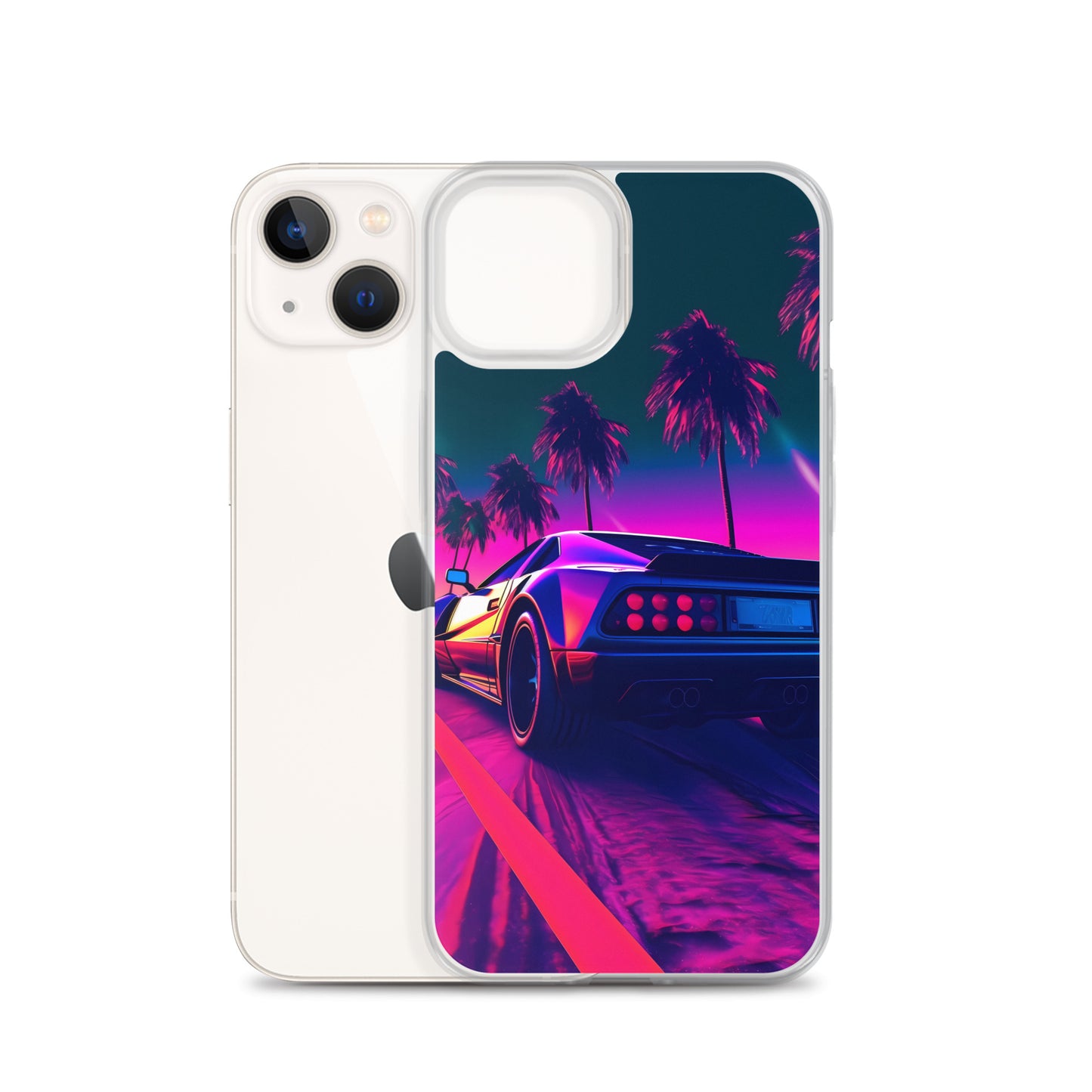 iPhone Case - Retrowave Neon Car