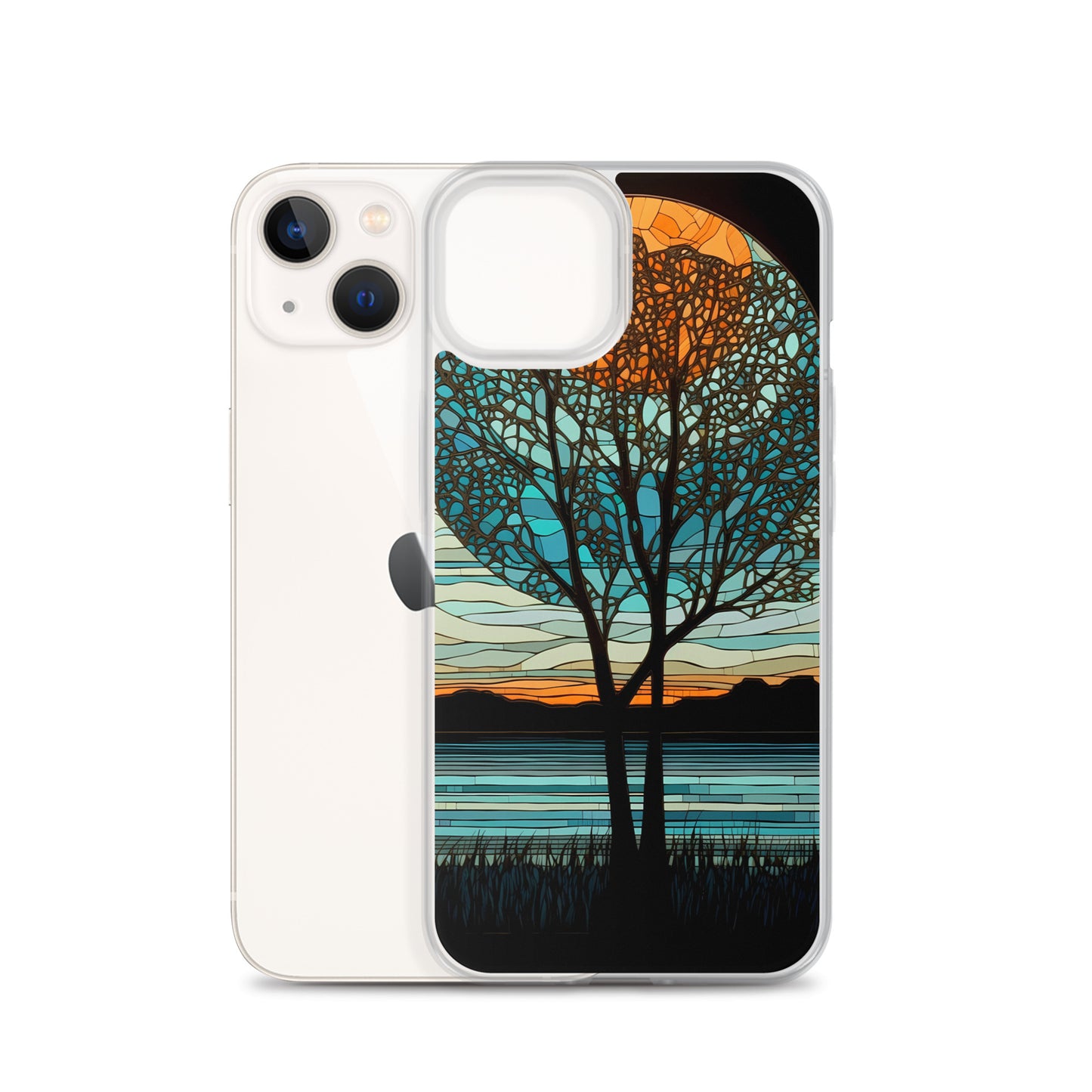 iPhone Case - Moon & Tree Stained Glass
