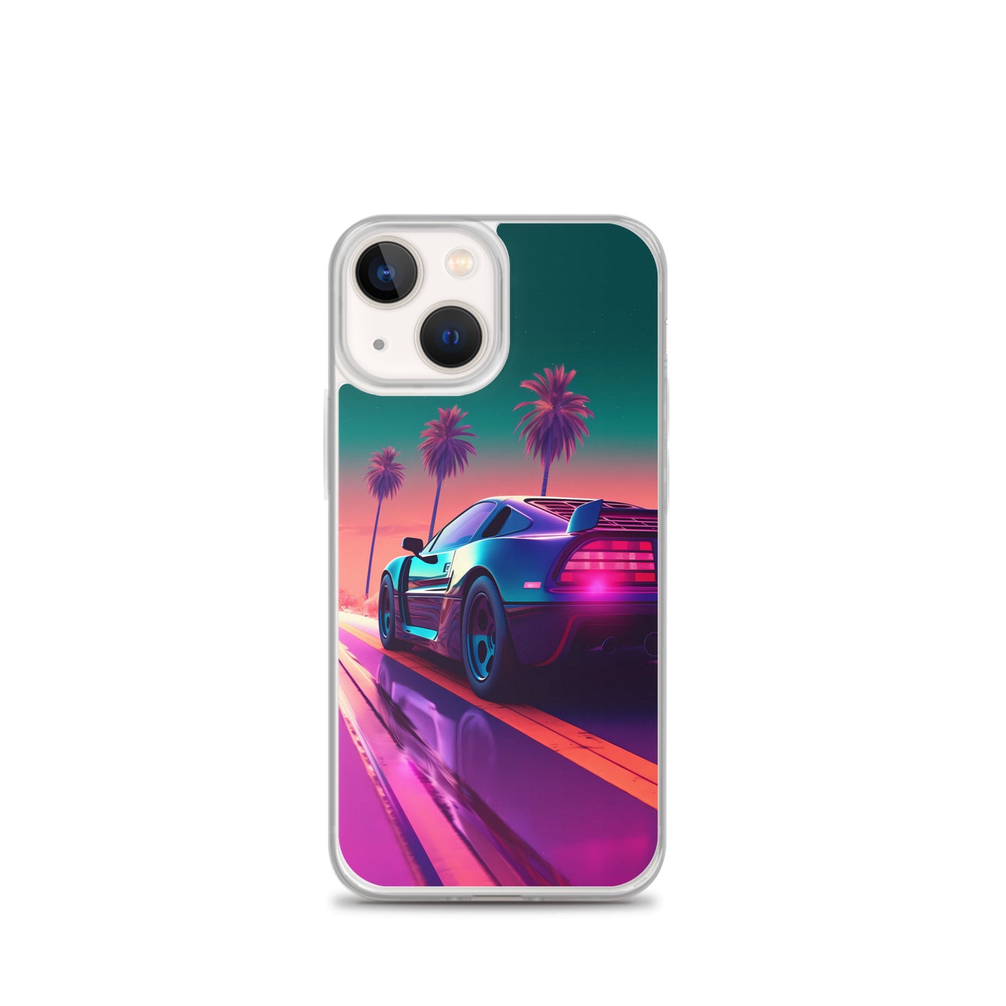 iPhone Case - Synthwave Sunset Sports Car