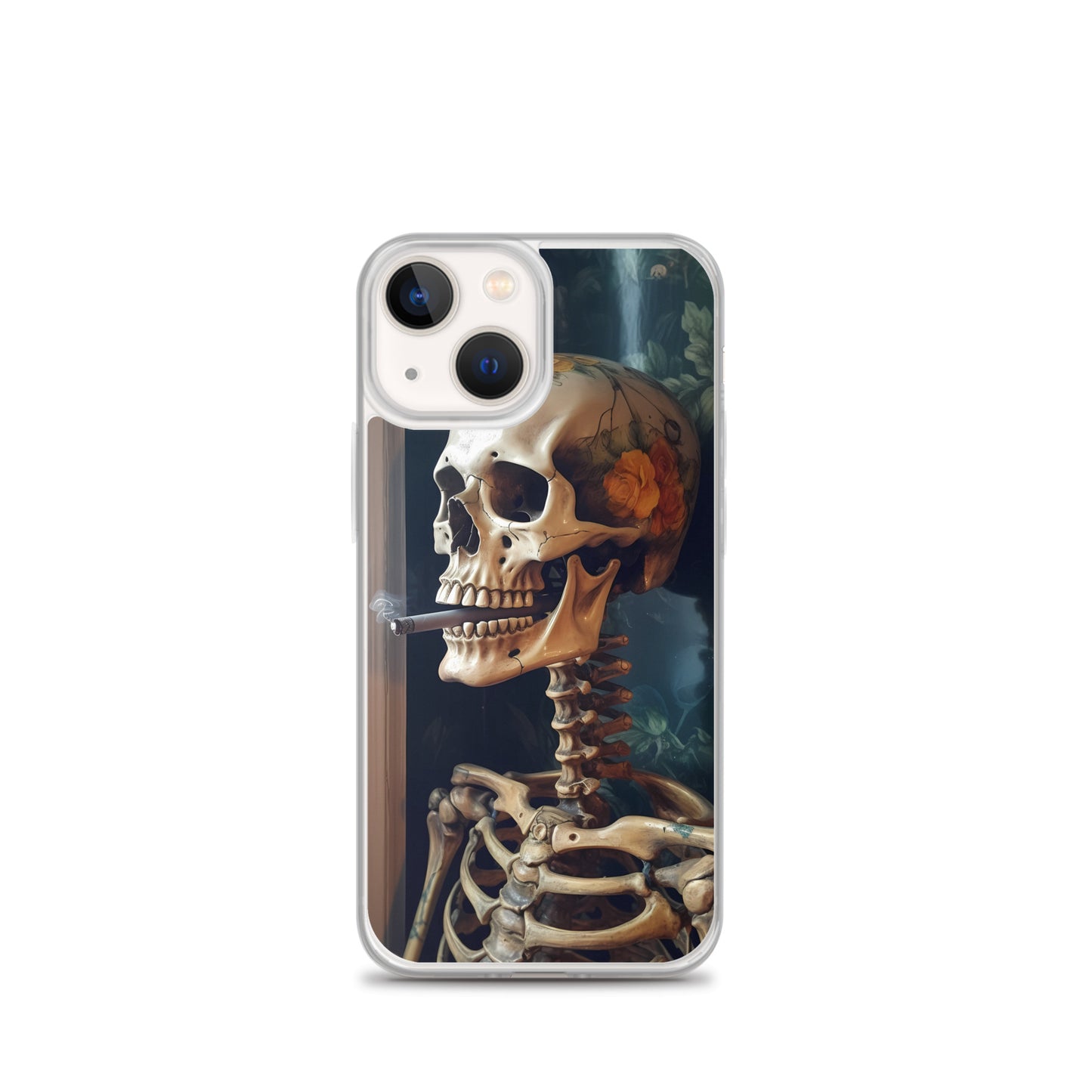 iPhone Case - Skull Flower Skeleton