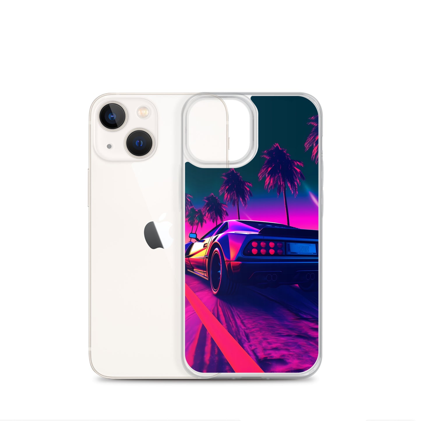 iPhone Case - Retrowave Neon Car