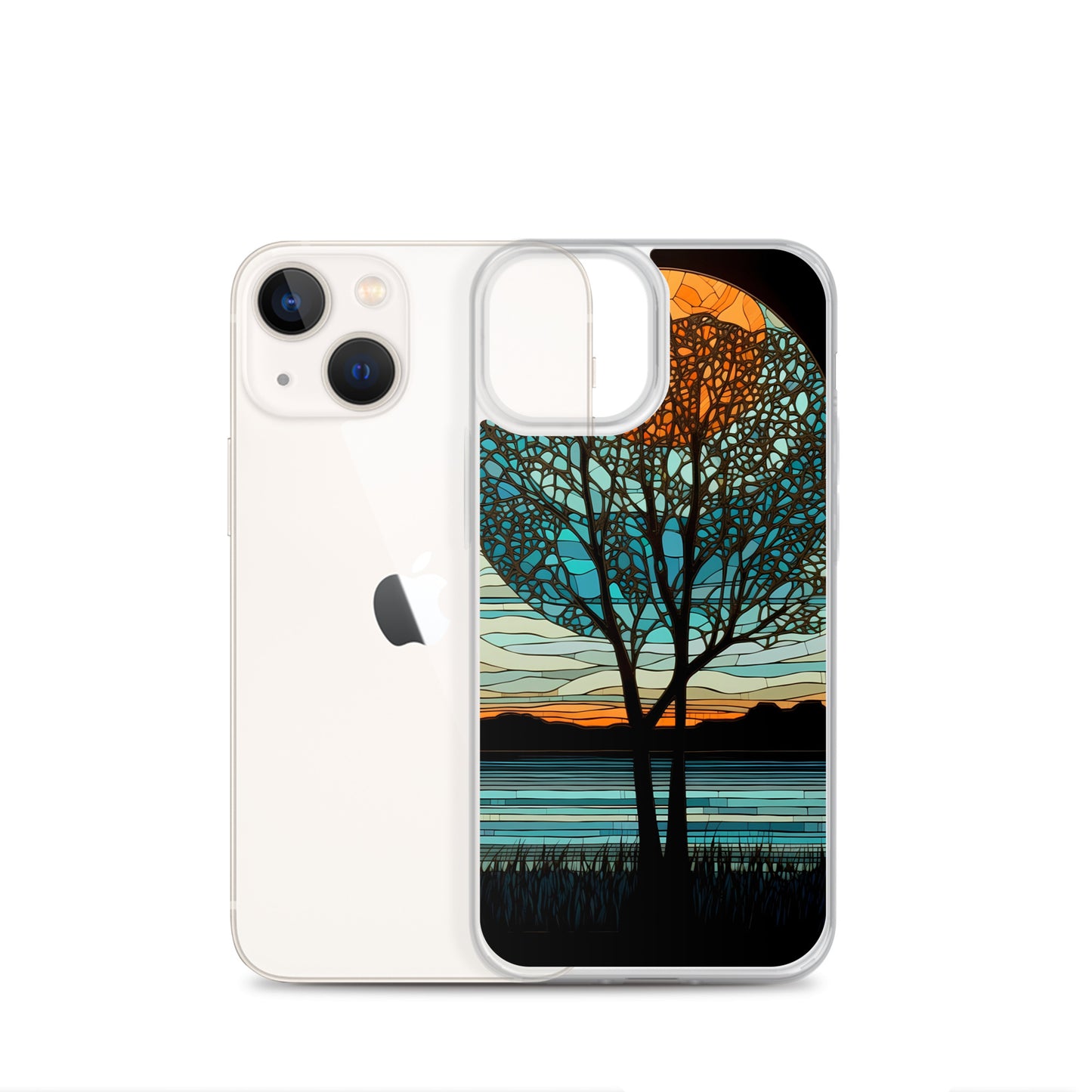 iPhone Case - Moon & Tree Stained Glass