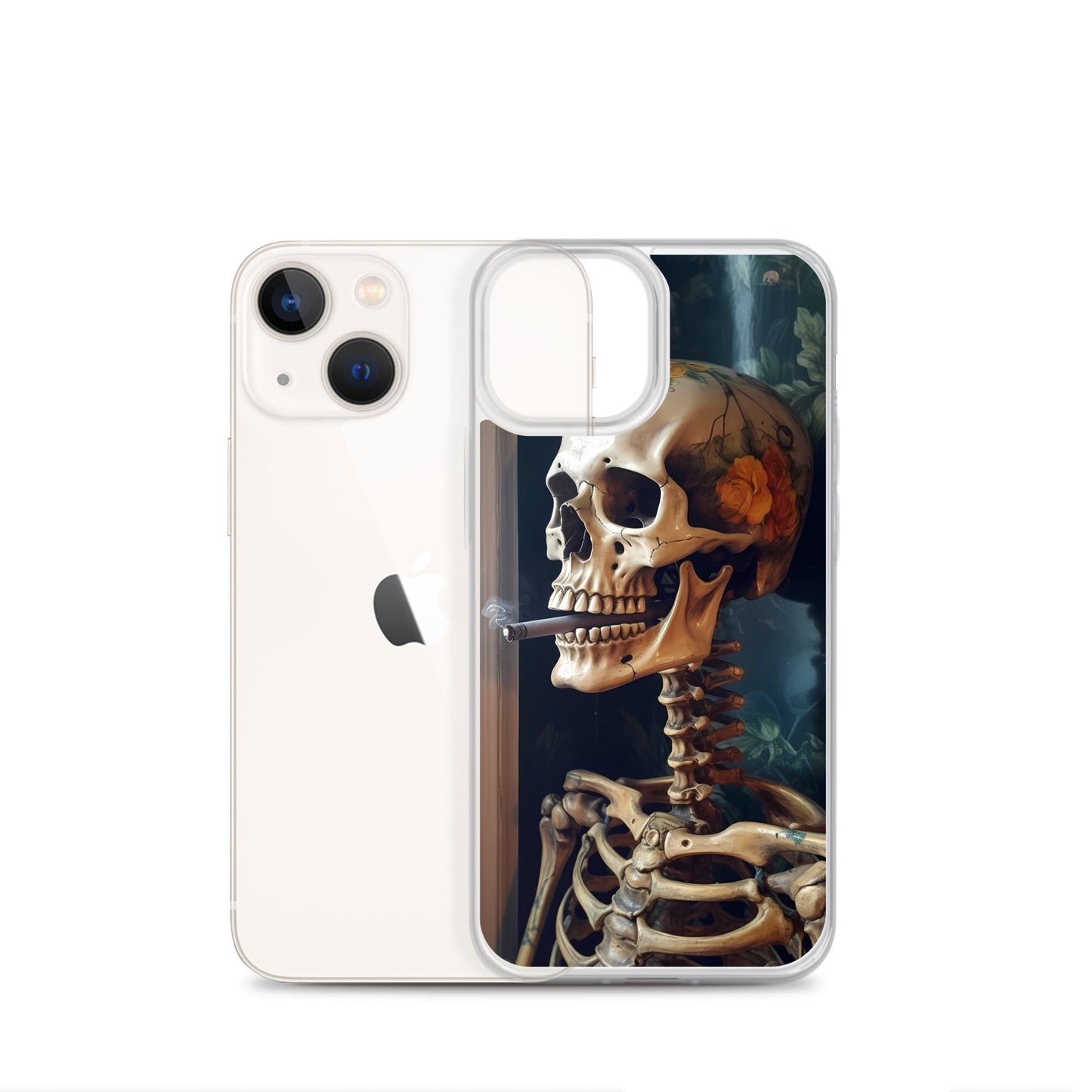 iPhone Case - Skull Flower Skeleton