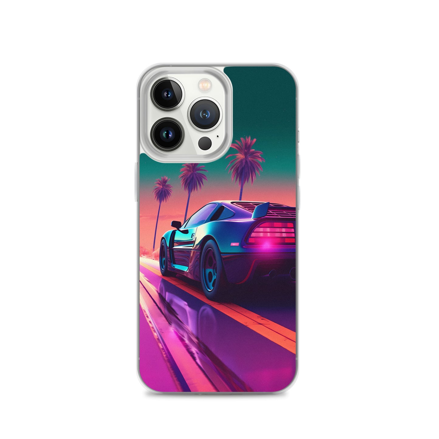 iPhone Case - Synthwave Sunset Sports Car