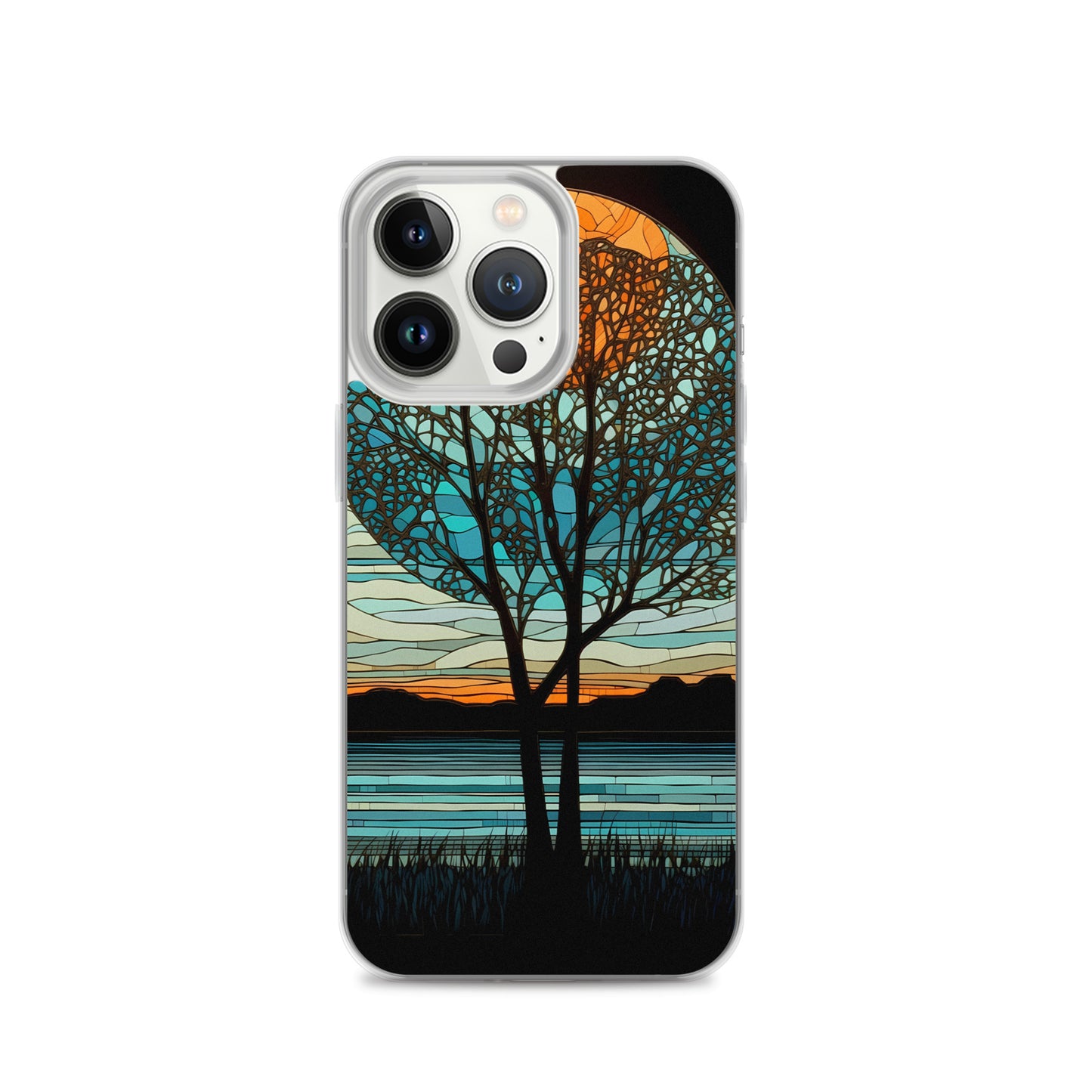 iPhone Case - Moon & Tree Stained Glass