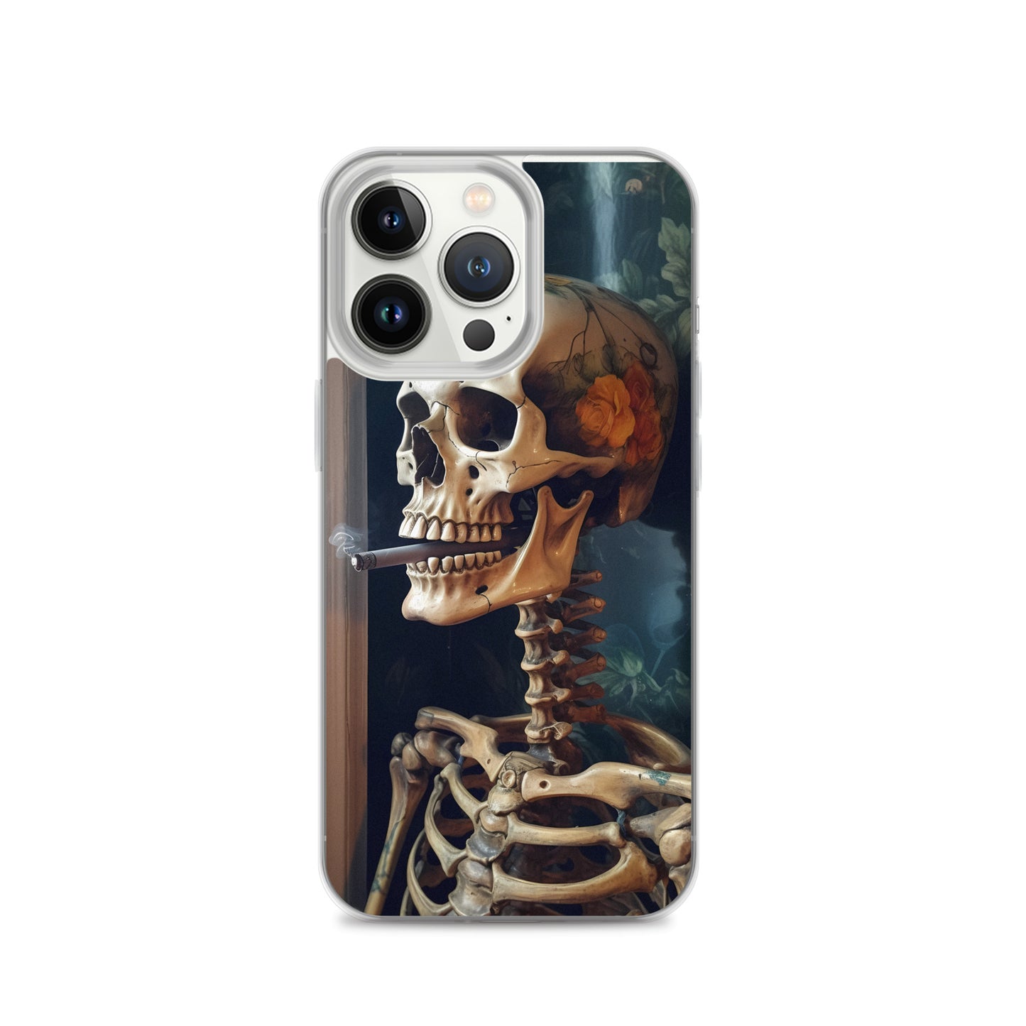 iPhone Case - Skull Flower Skeleton