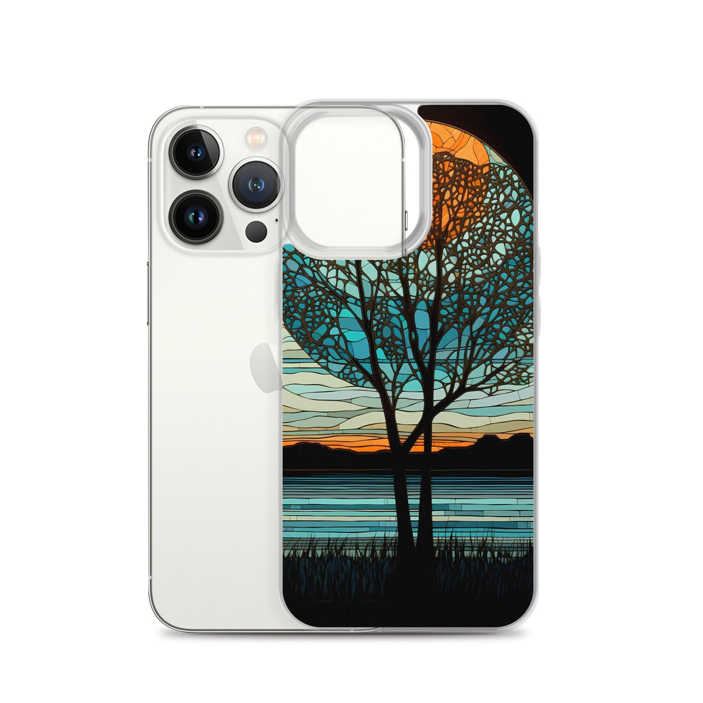 iPhone Case - Moon & Tree Stained Glass